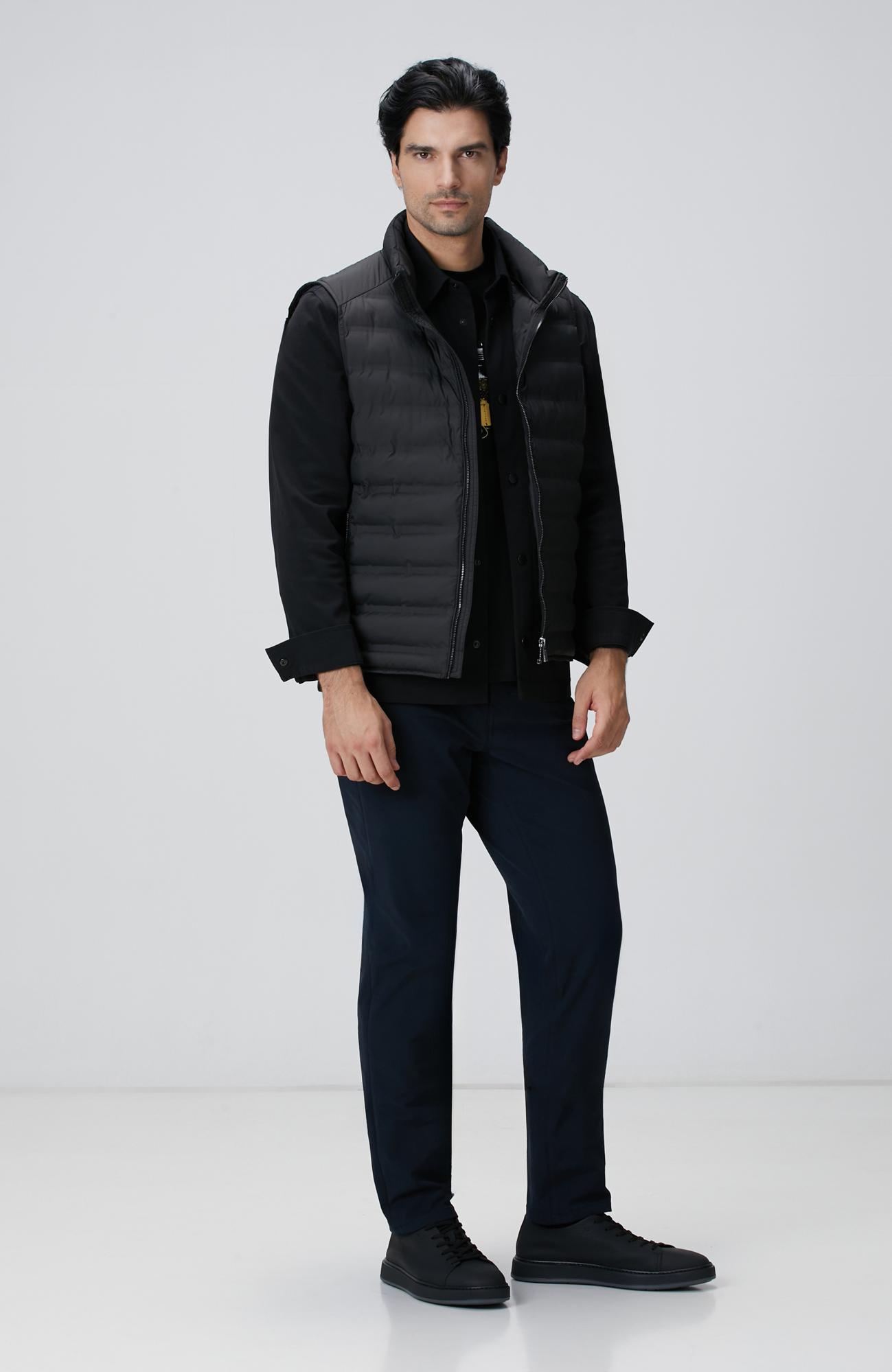 Network Erkek Siyah Puffer Casual Yelek