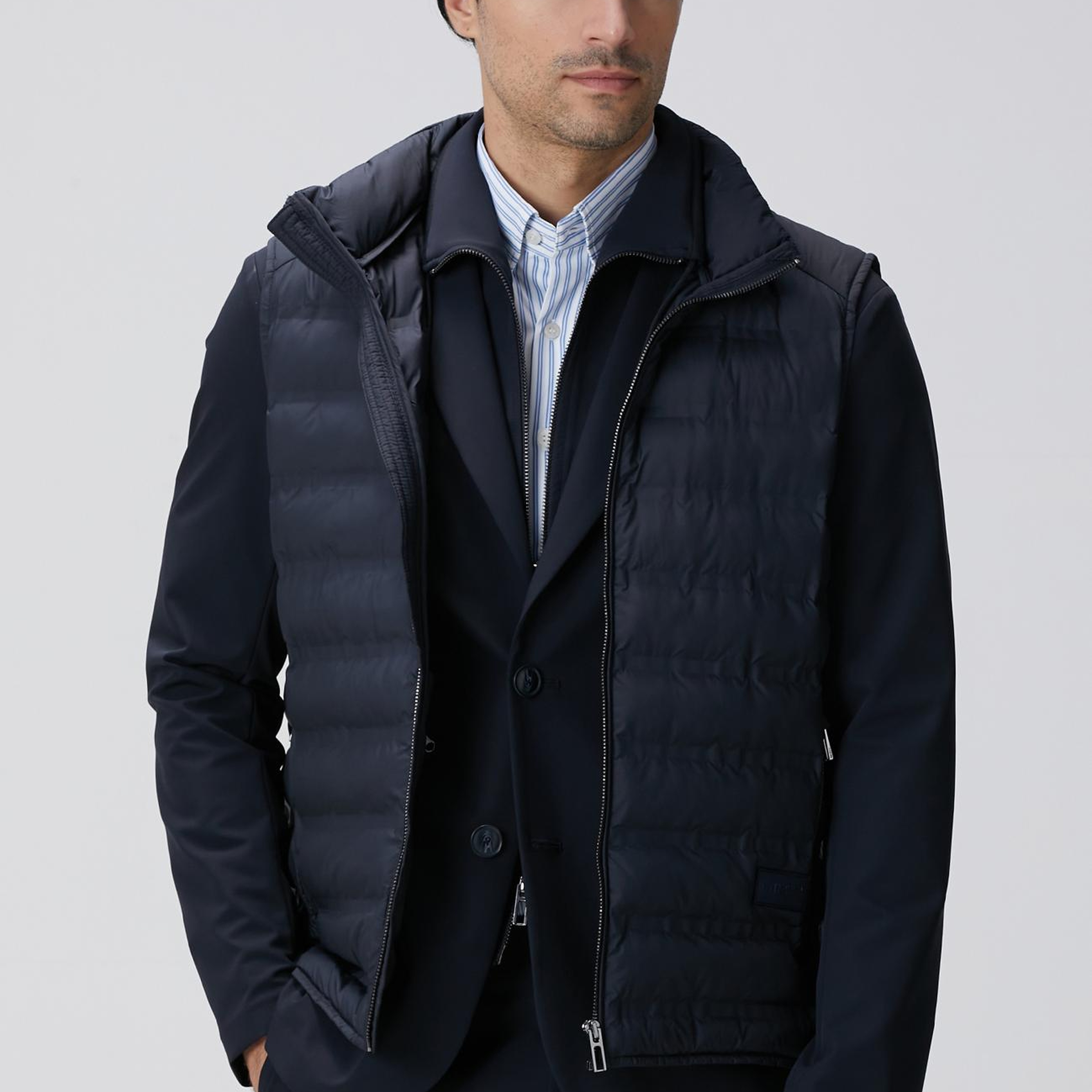 Network Erkek Lacivert Puffer Casual Yelek