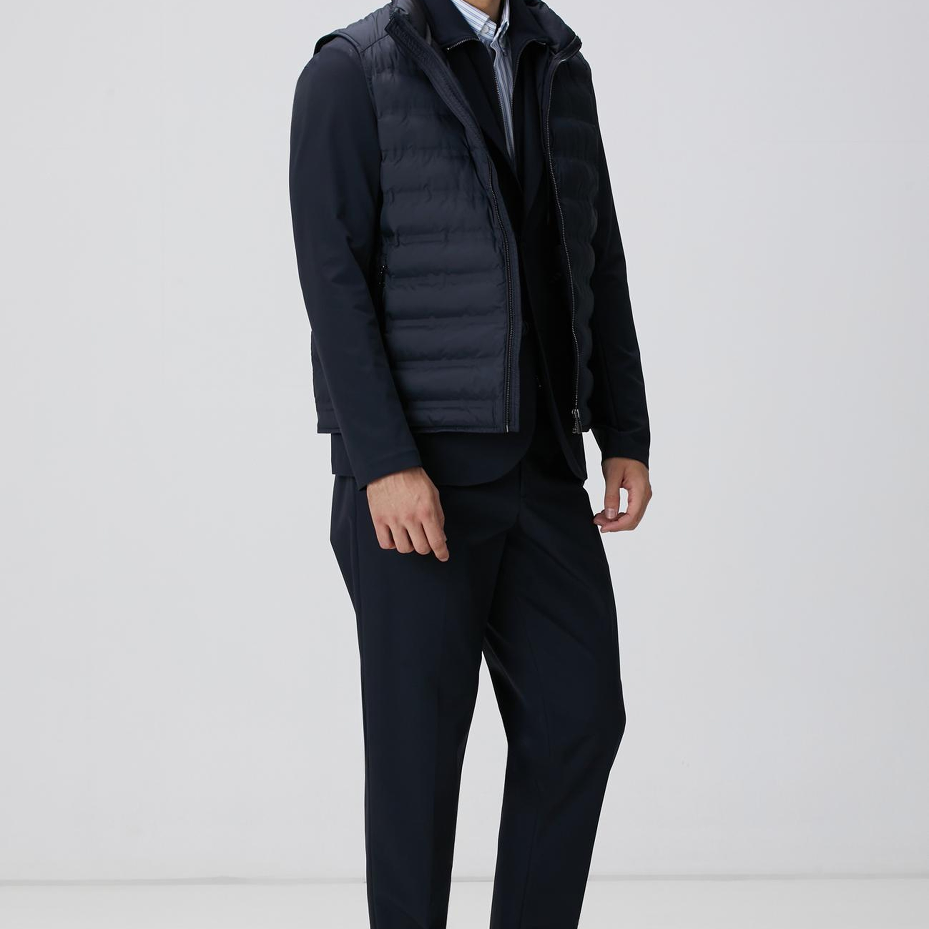 Network Erkek Lacivert Puffer Casual Yelek