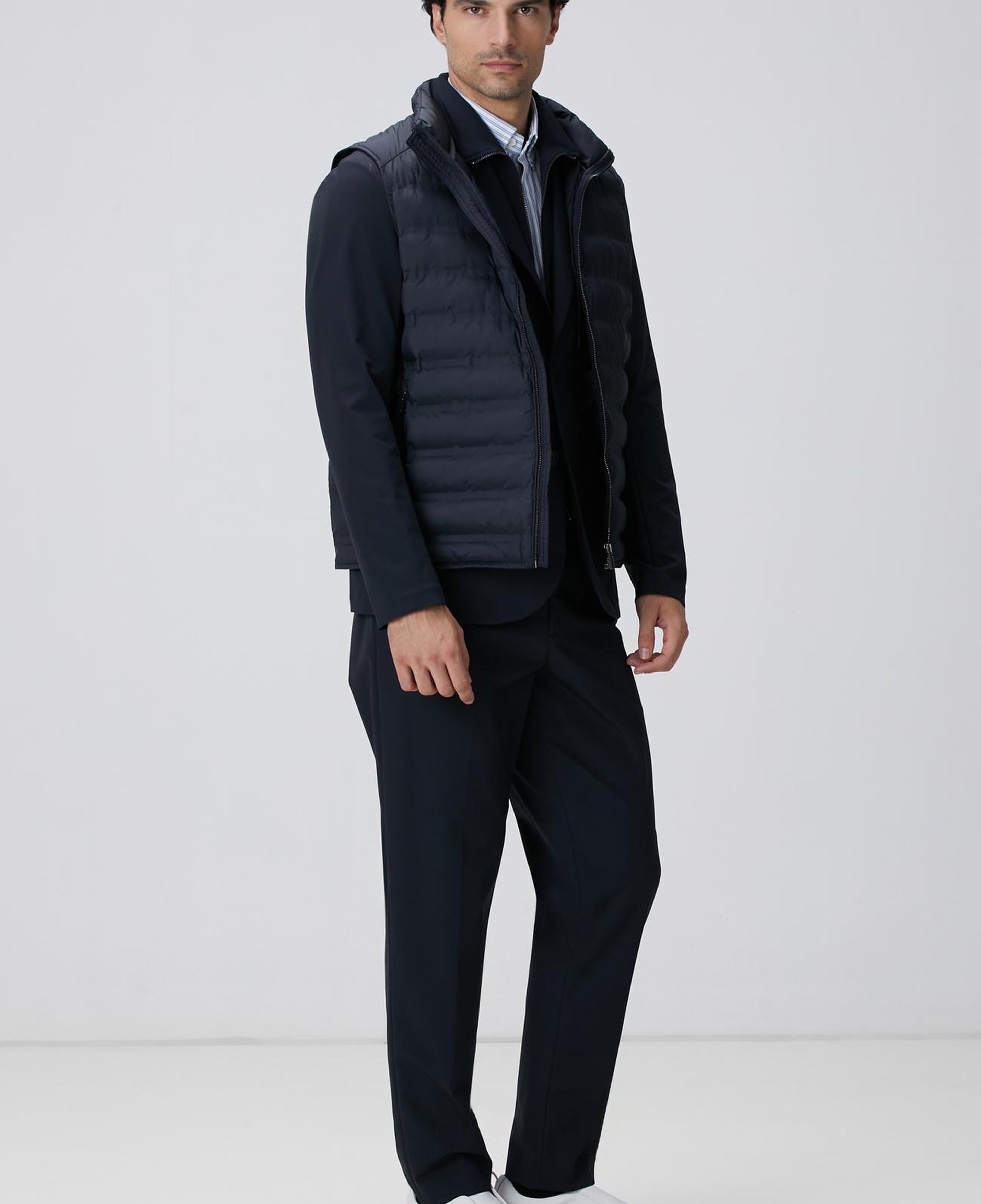 Network Erkek Lacivert Puffer Casual Yelek