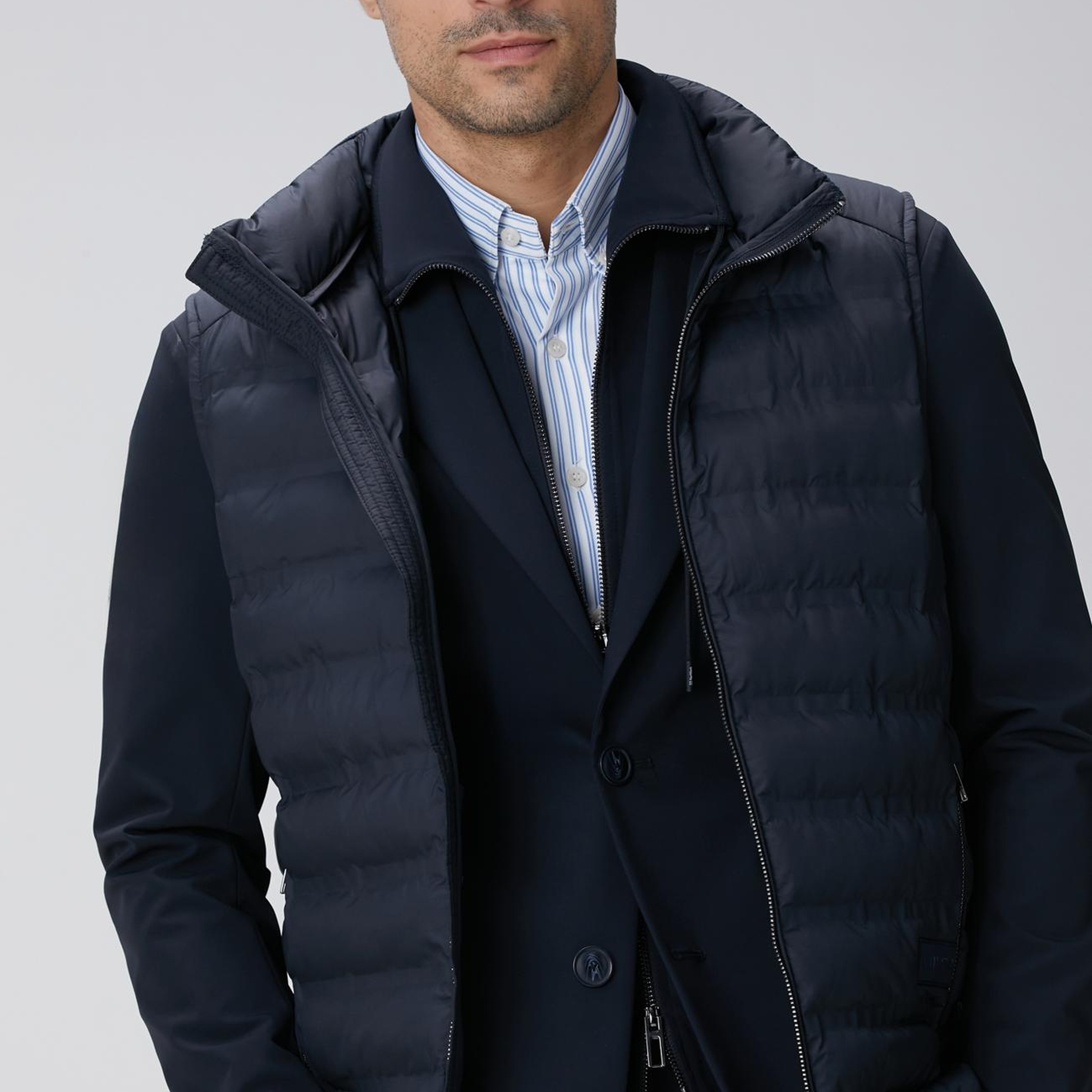 Network Erkek Lacivert Puffer Casual Yelek