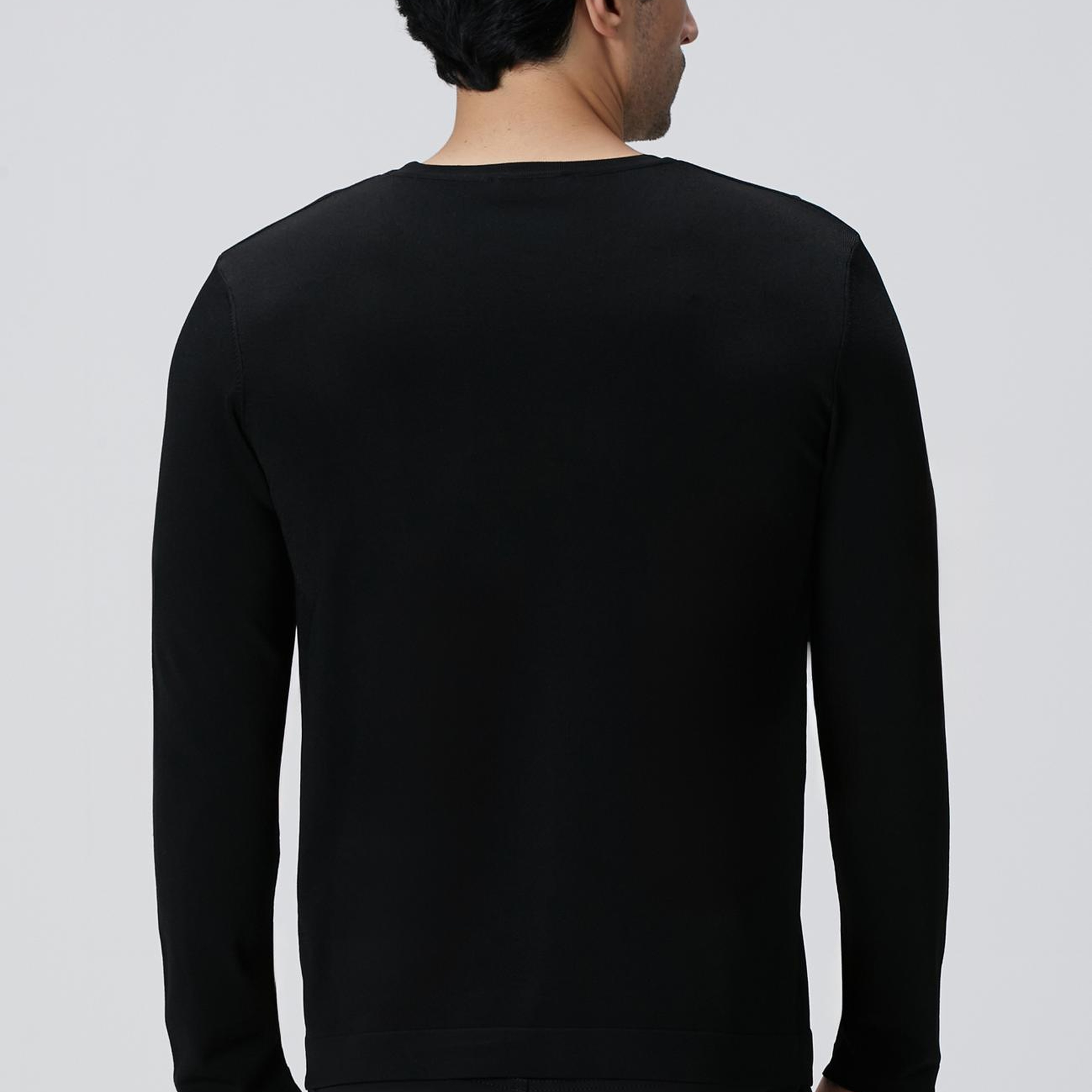 Network Erkek N-Tech Siyah Basic Triko Kazak