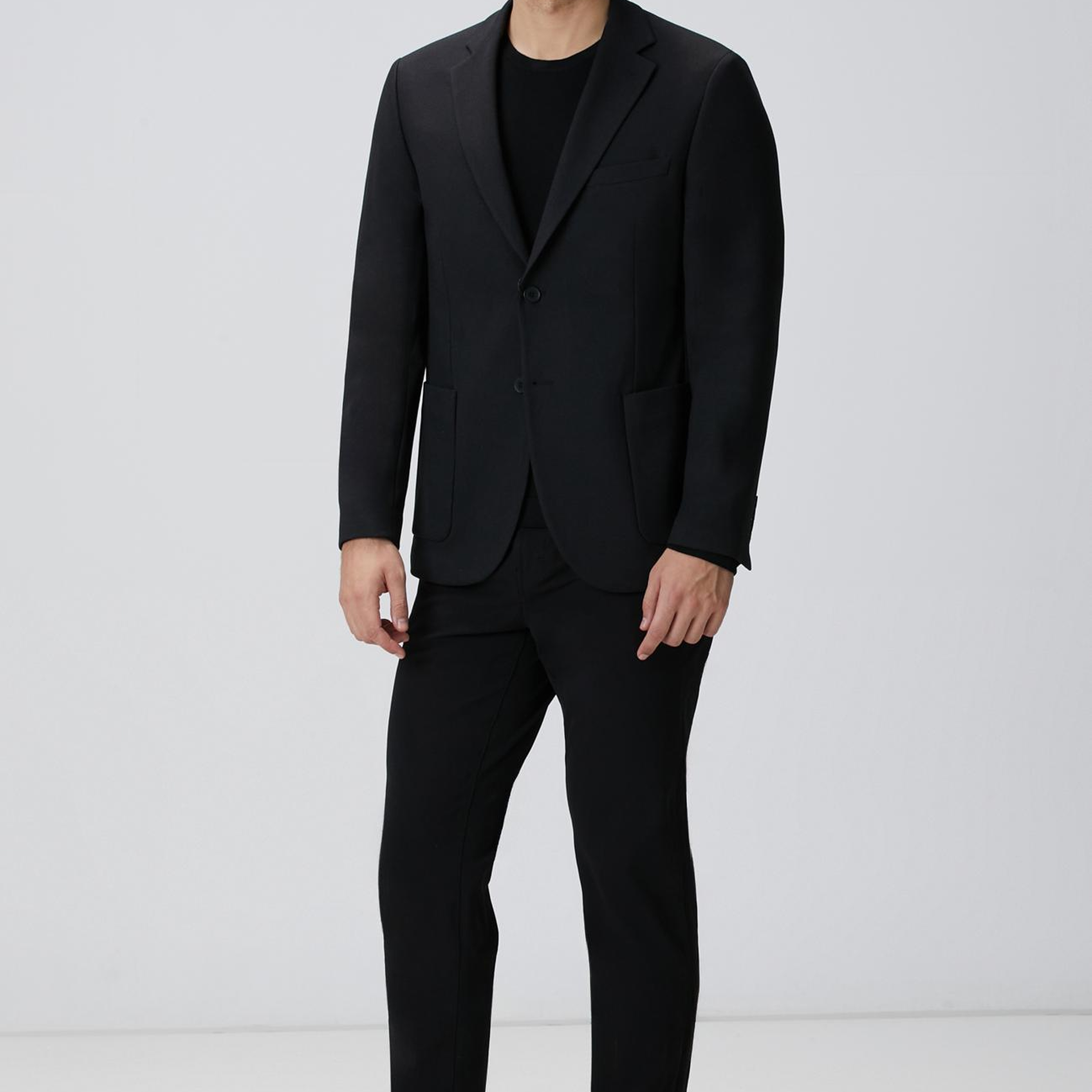 Network Erkek N-Tech Siyah Basic Triko Kazak