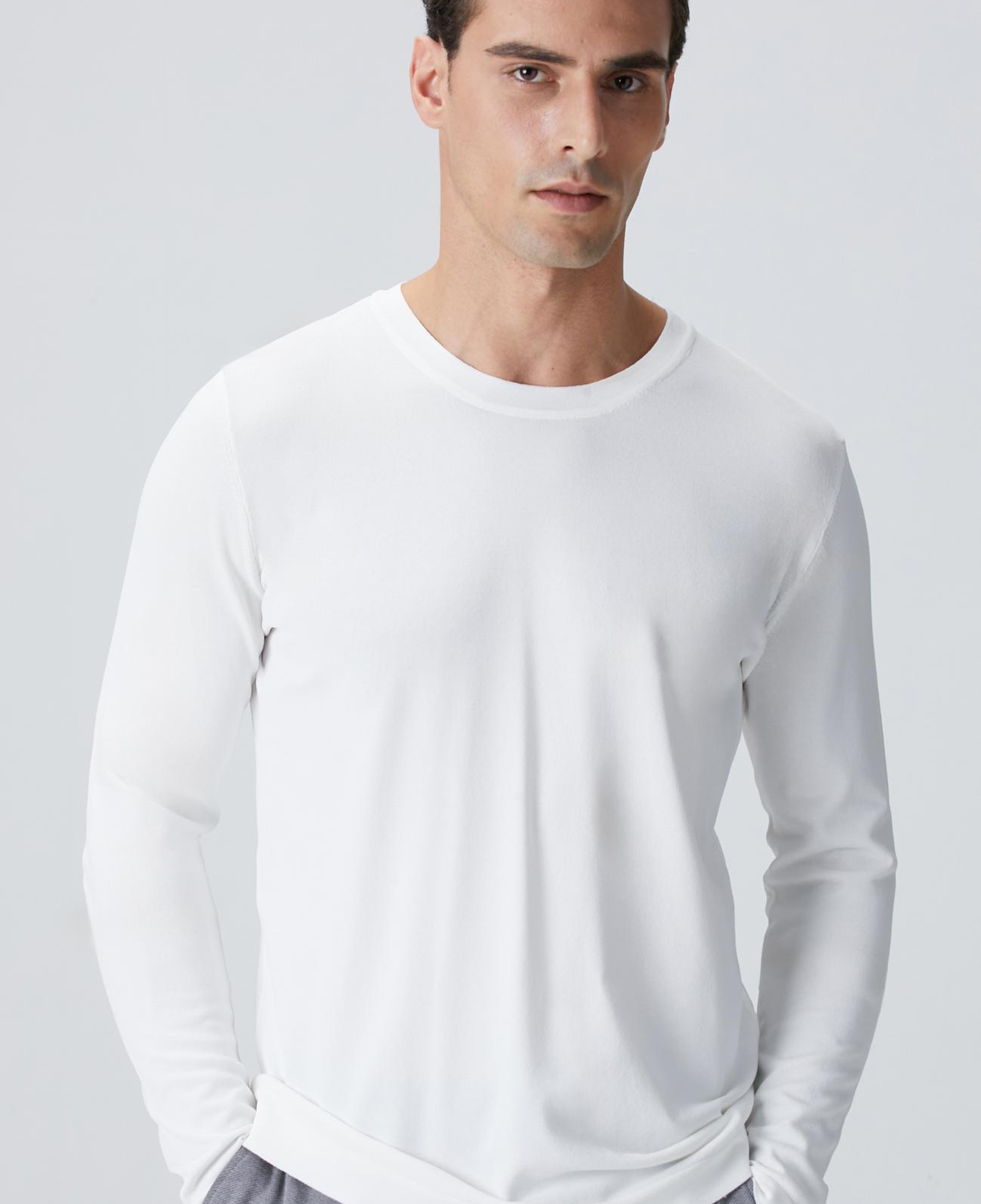 Network Erkek N-Tech Kırık Beyaz Basic Triko Kazak