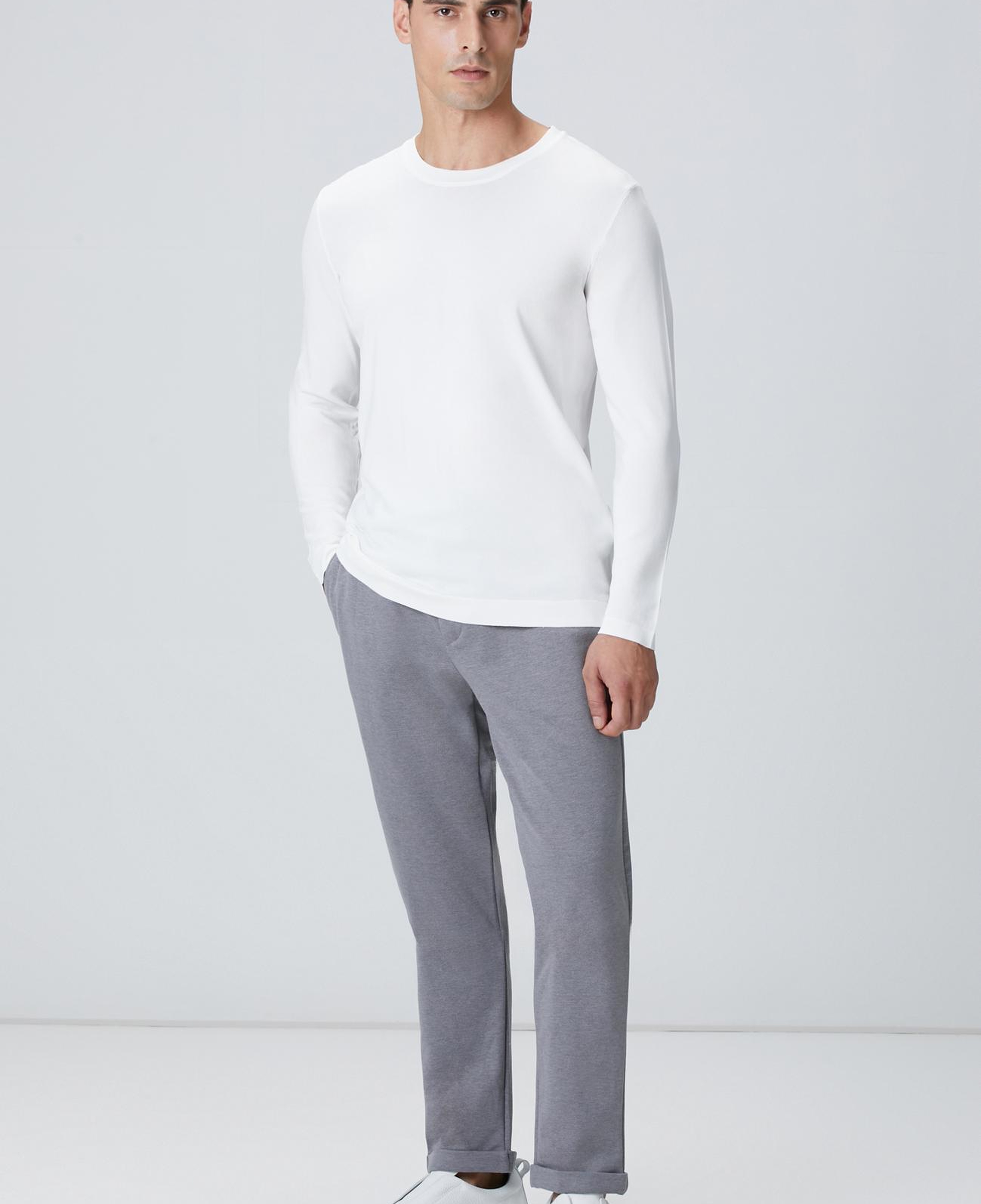 Network Erkek N-Tech Kırık Beyaz Basic Triko Kazak