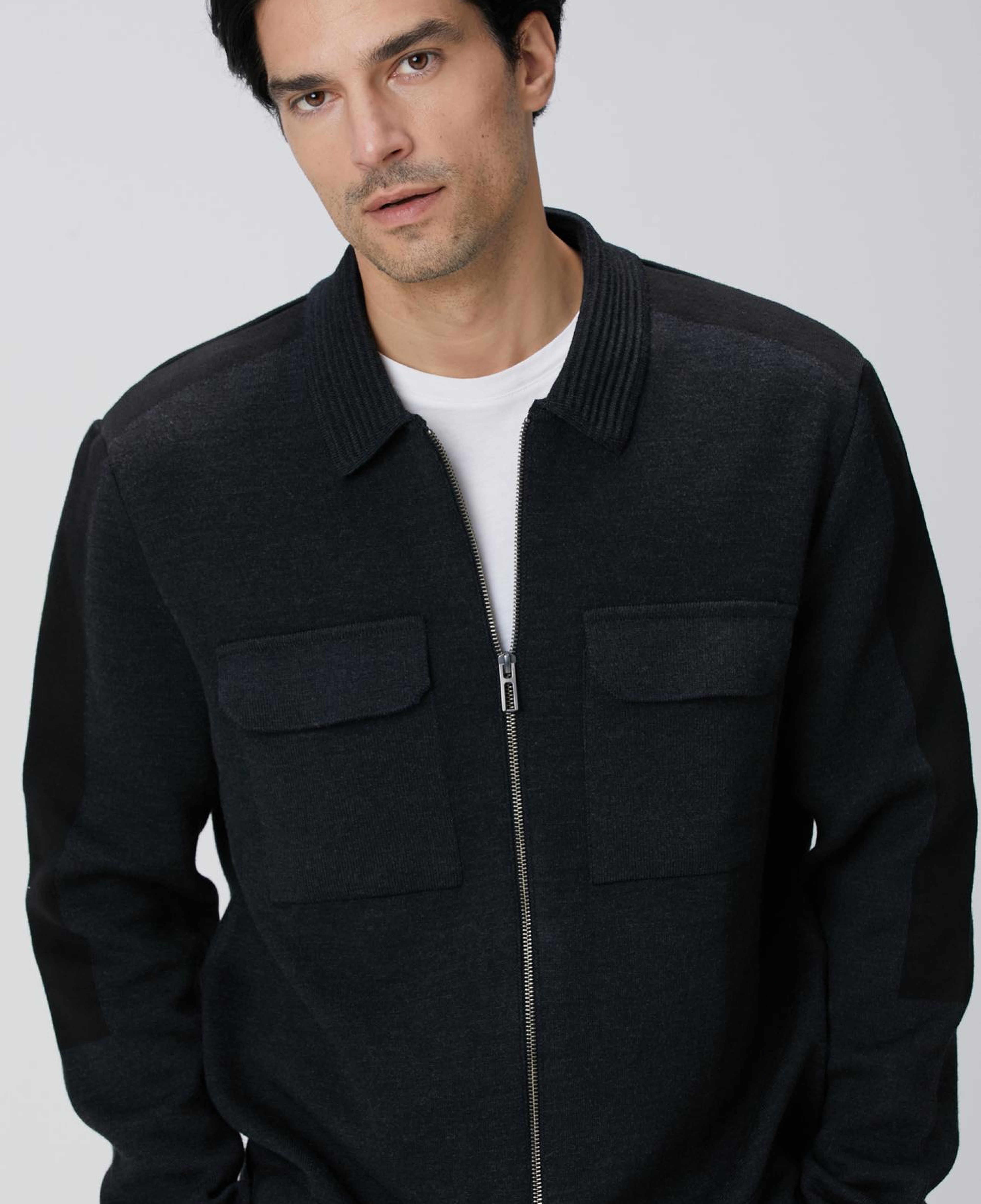 Network Erkek Antrasit Triko Dış Gömlek