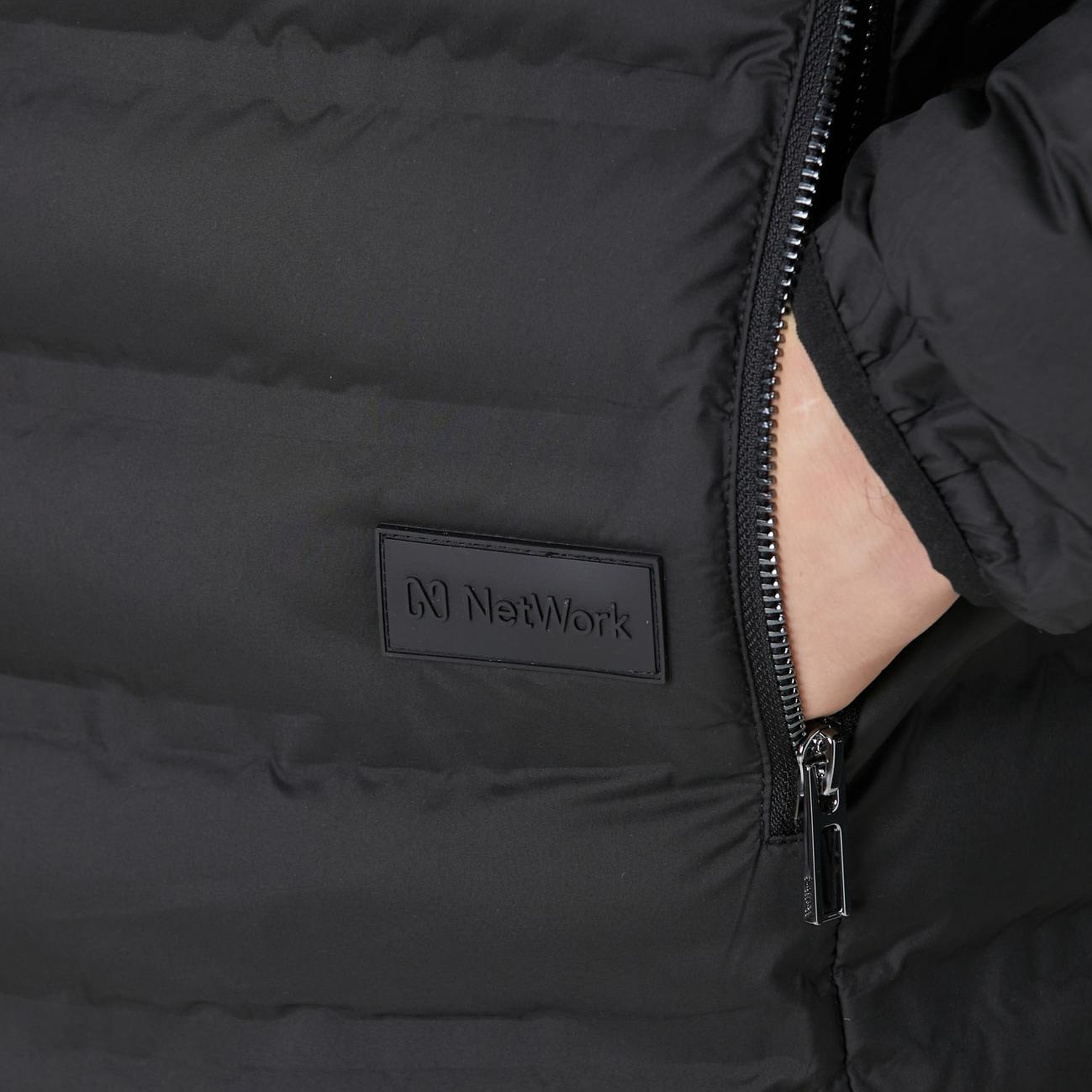 Network Erkek Siyah Puffer Mont