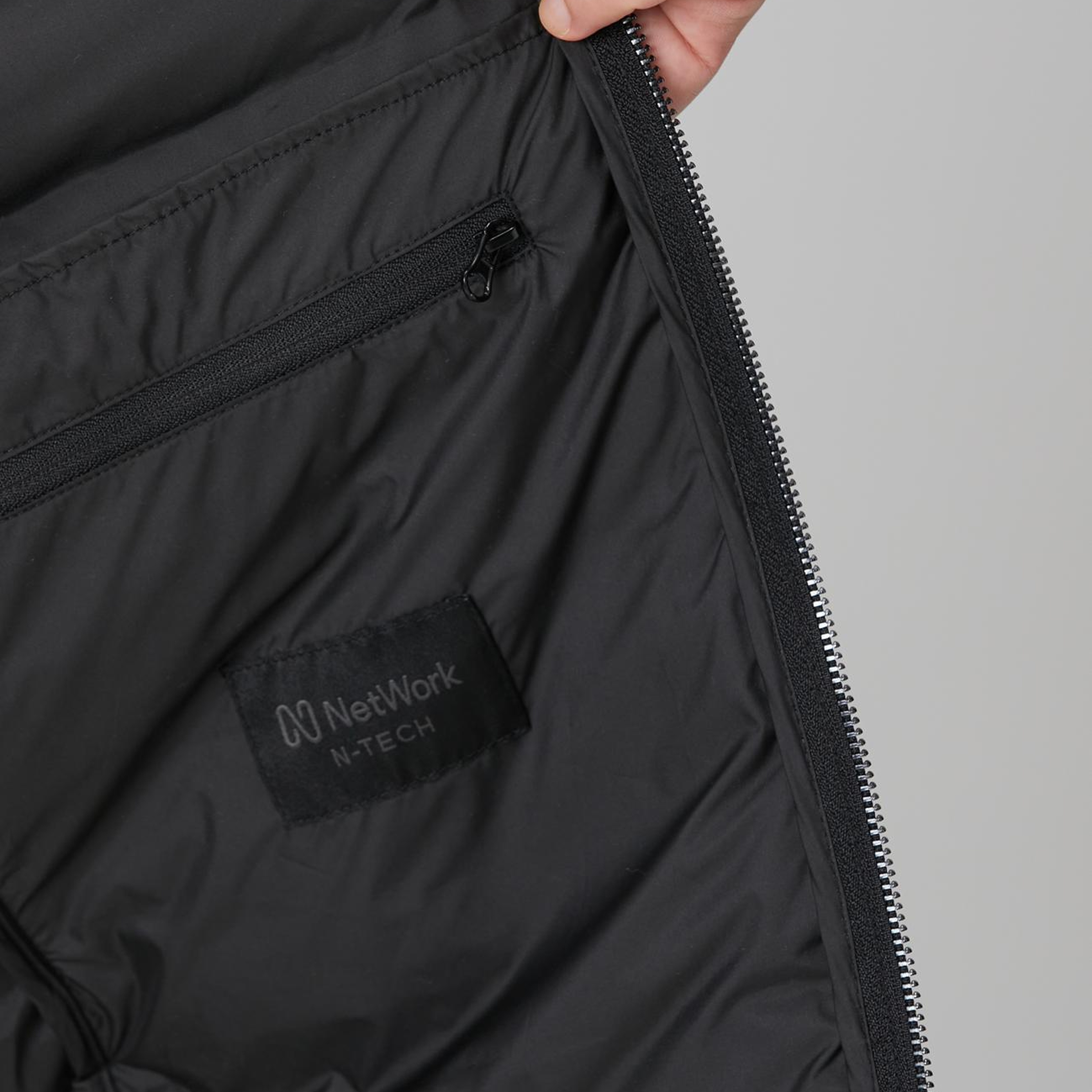 Network Erkek Siyah Puffer Mont