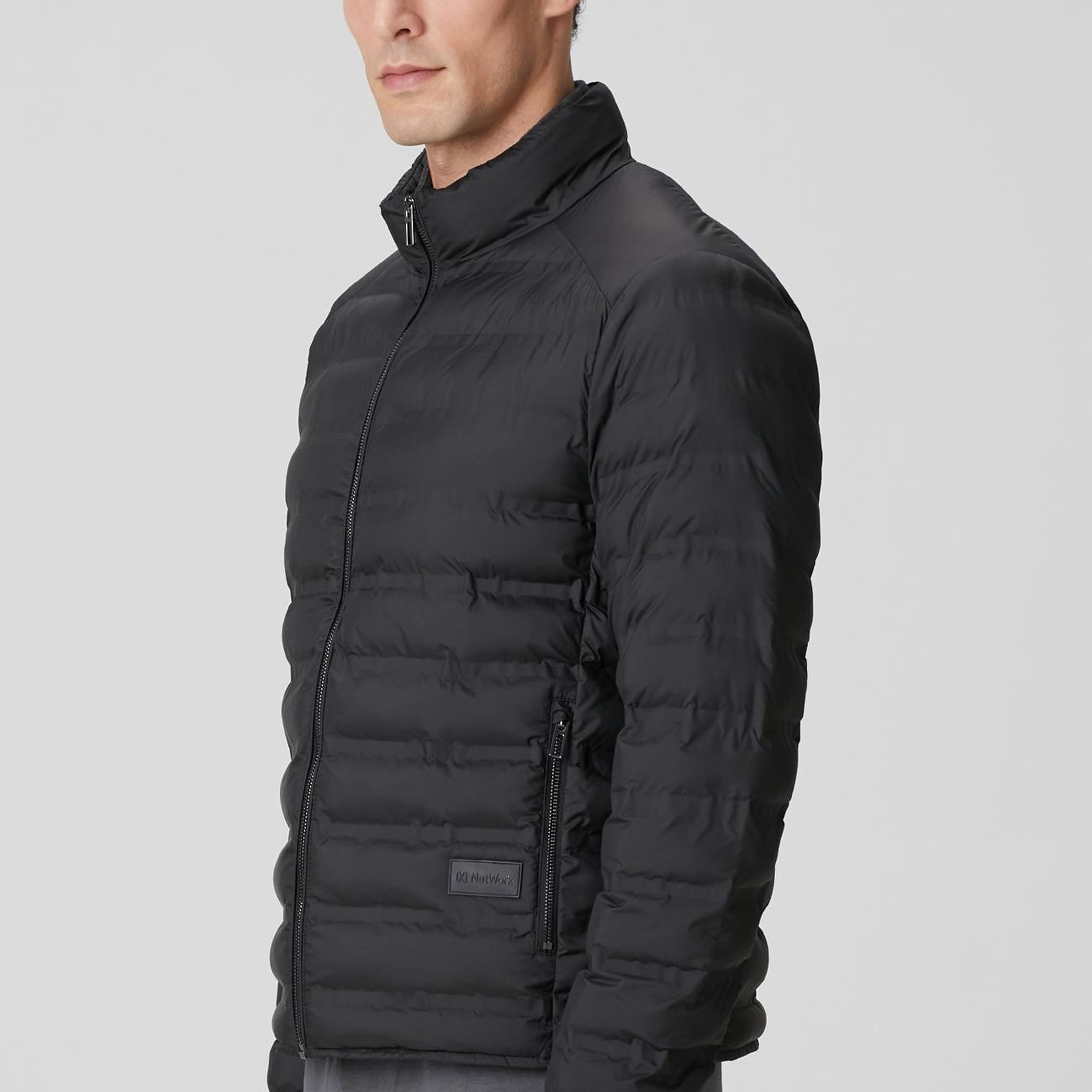 Network Erkek Siyah Puffer Mont