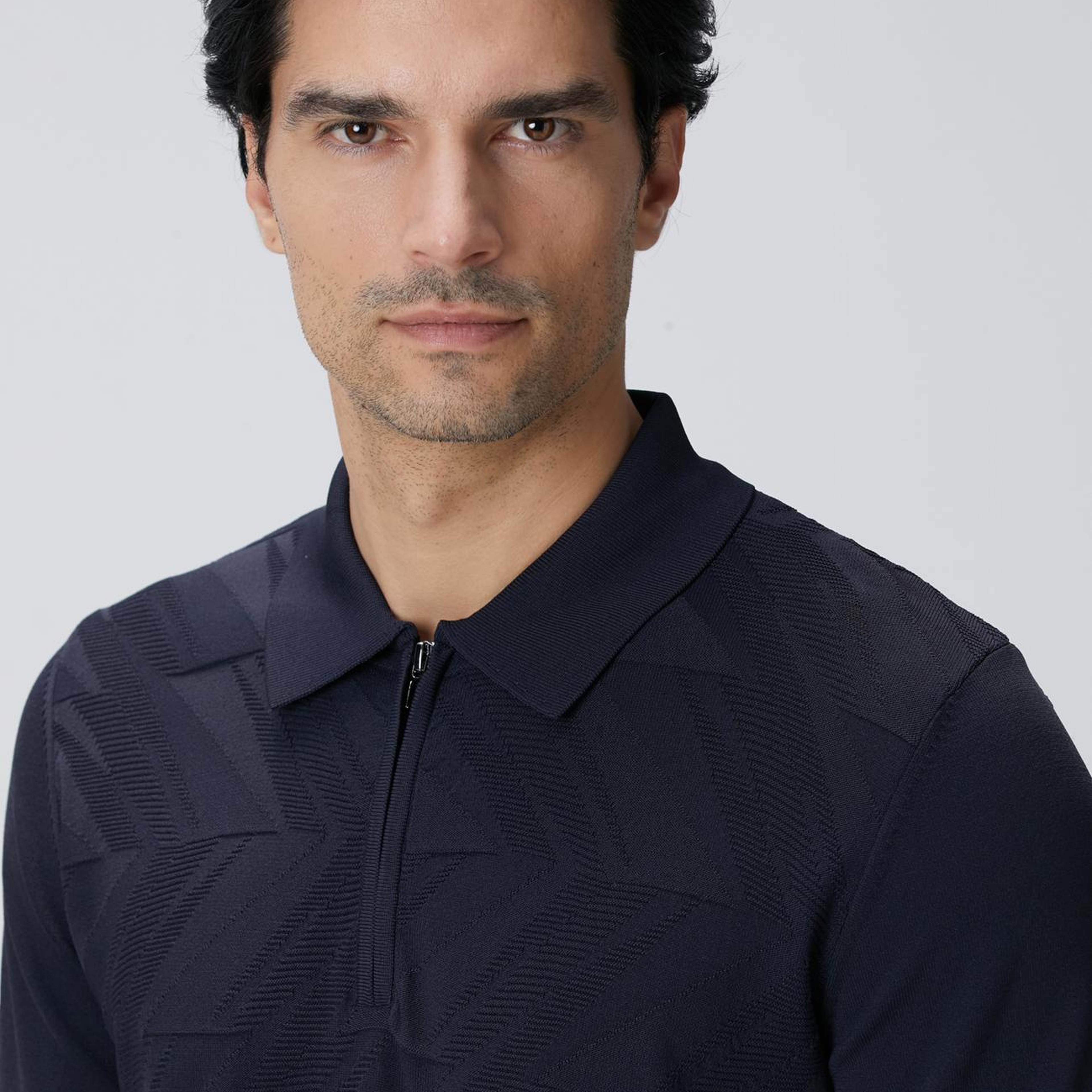 Network Erkek Lacivert Jakarlı Triko Kazak