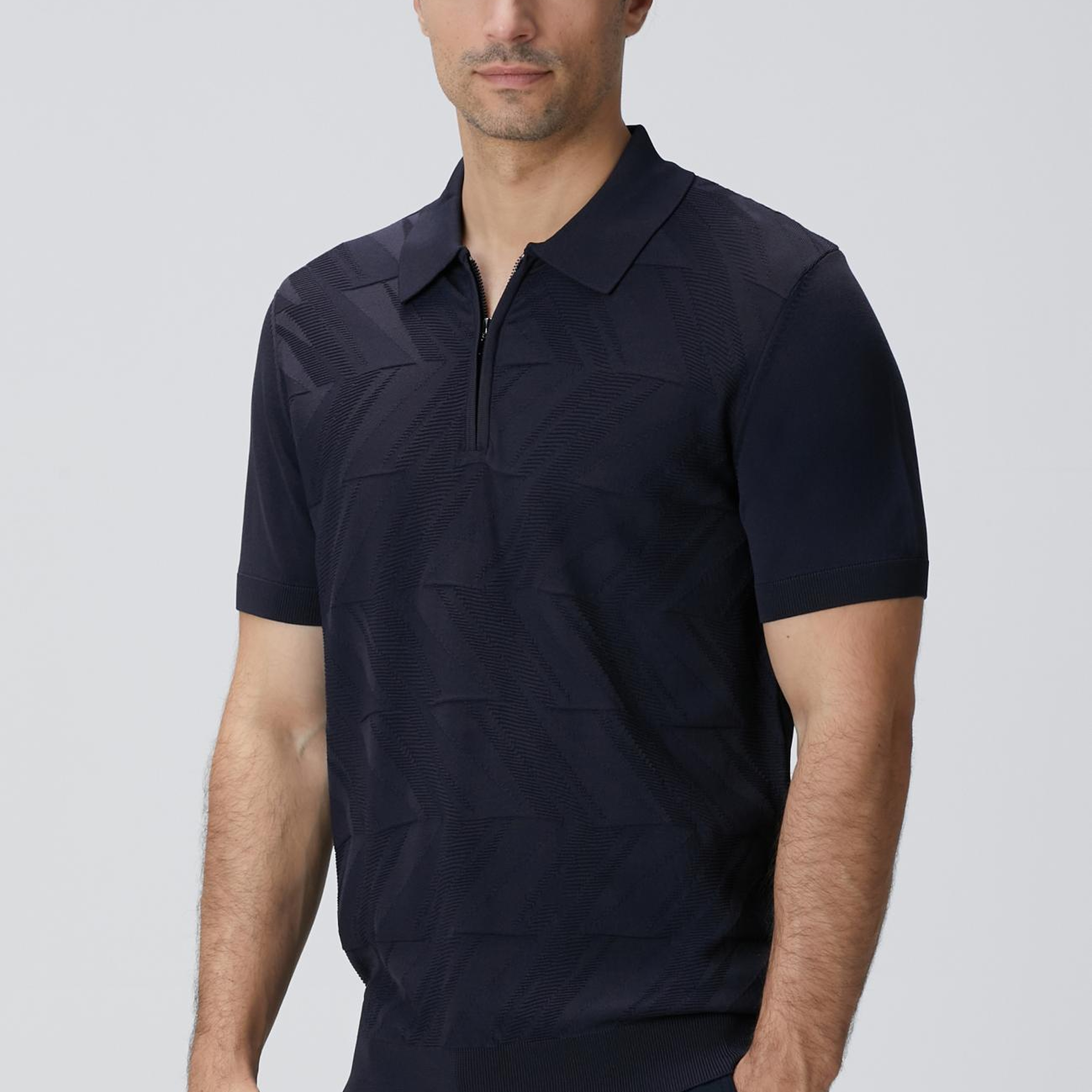 Network Erkek Lacivert Jakarlı Triko Kazak