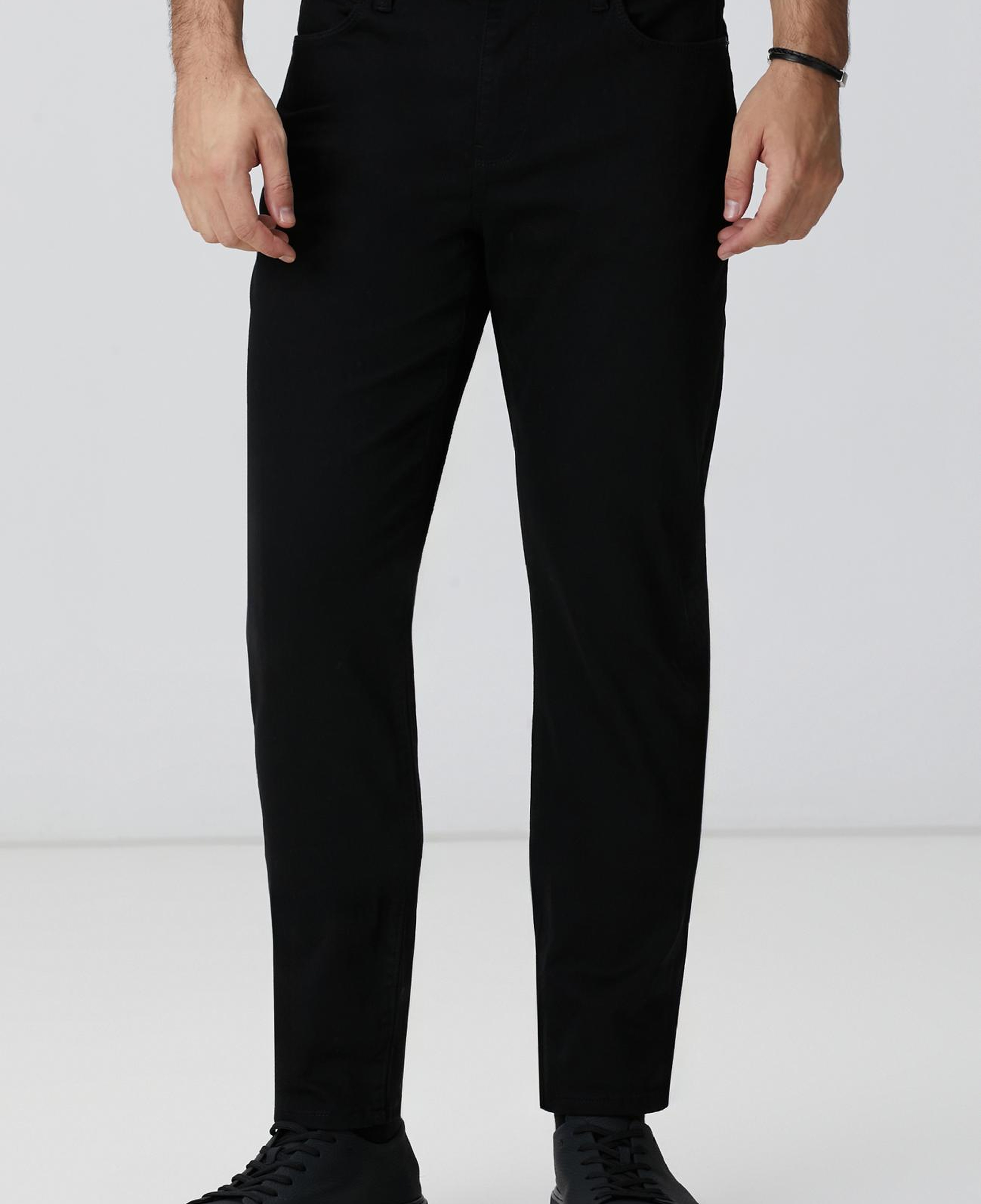 Network Erkek Siyah Casual Pantolon