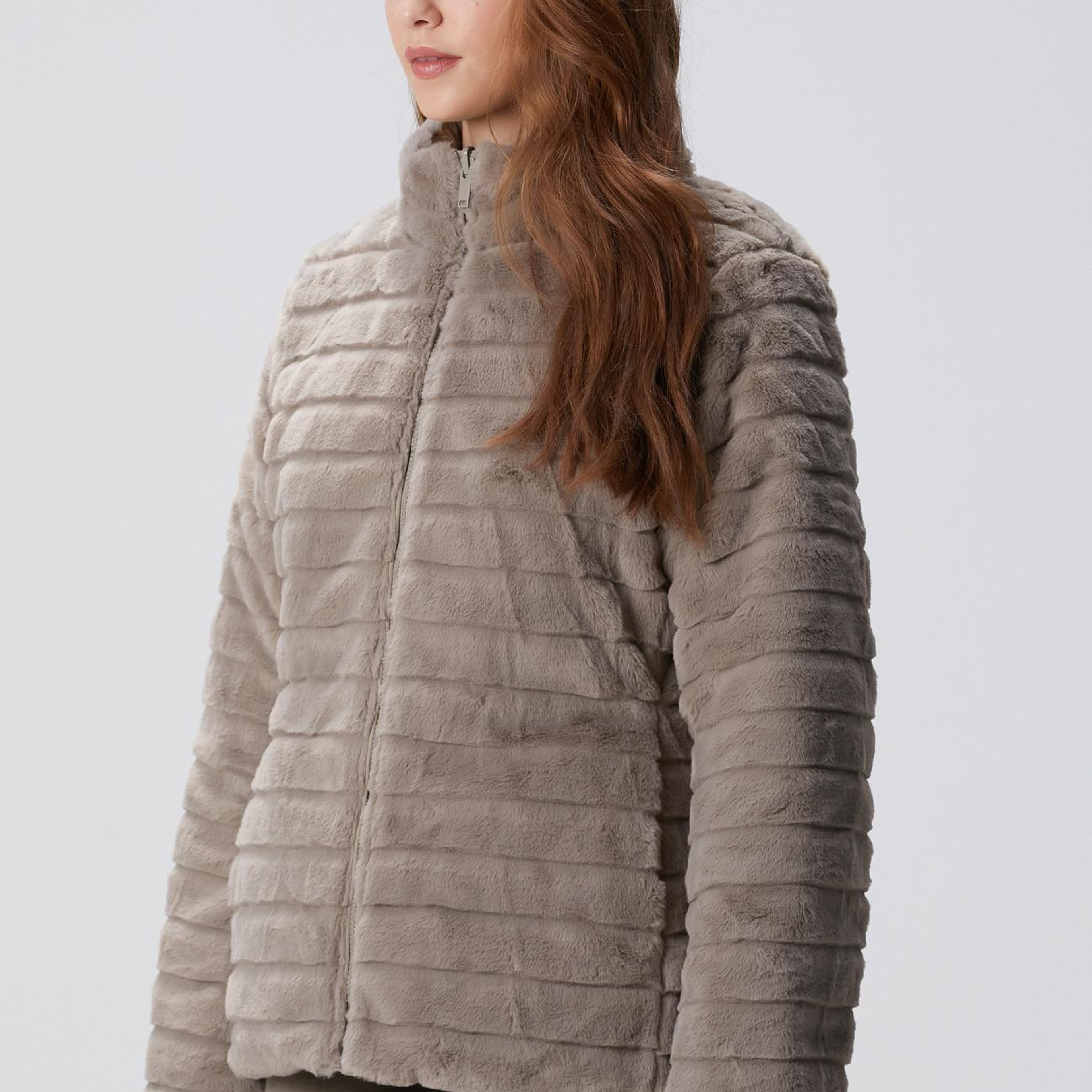 Network Kadın Vizon Çift Taraflı Kapüşonlu Mont