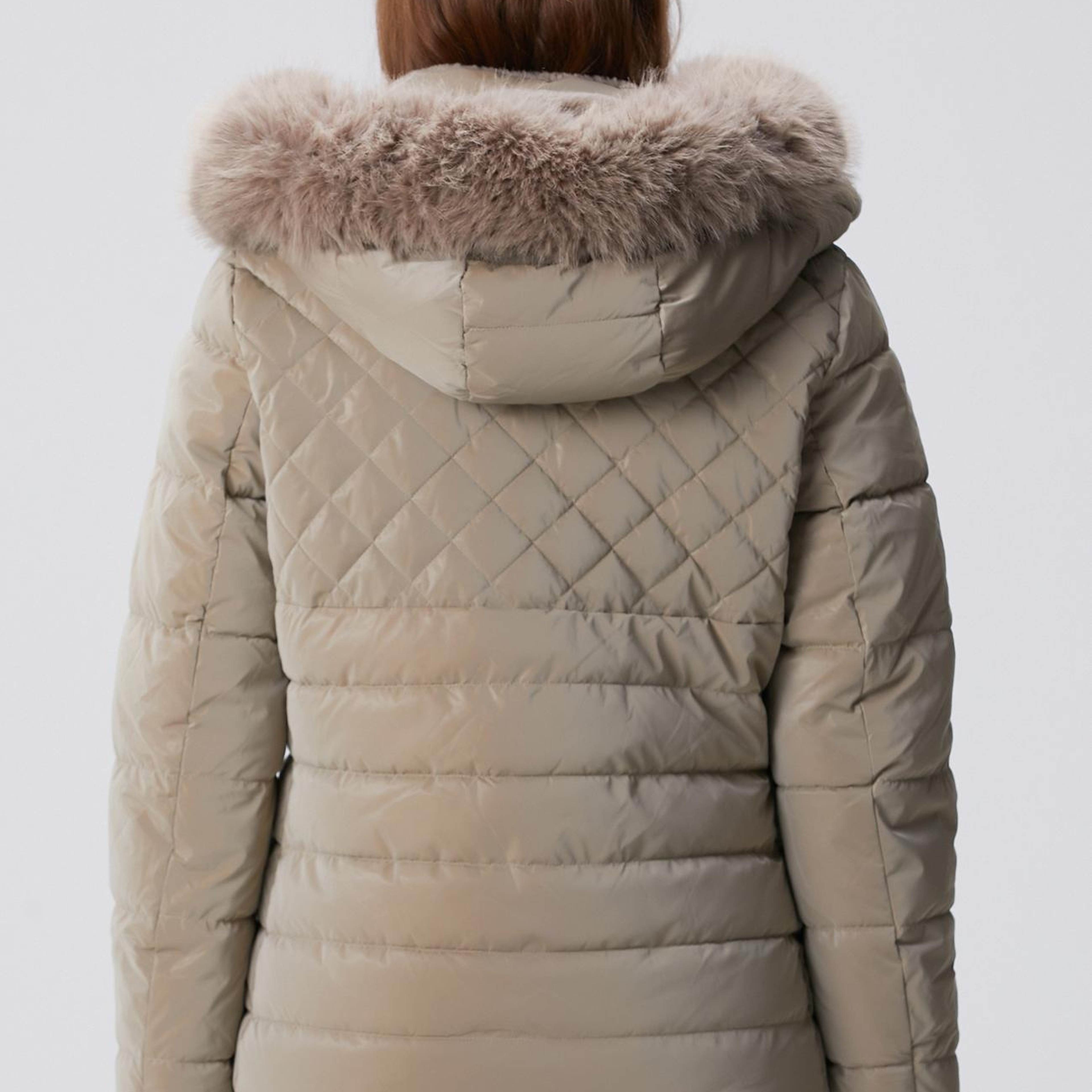 Network Kadın Vizon Çift Taraflı Kapüşonlu Mont