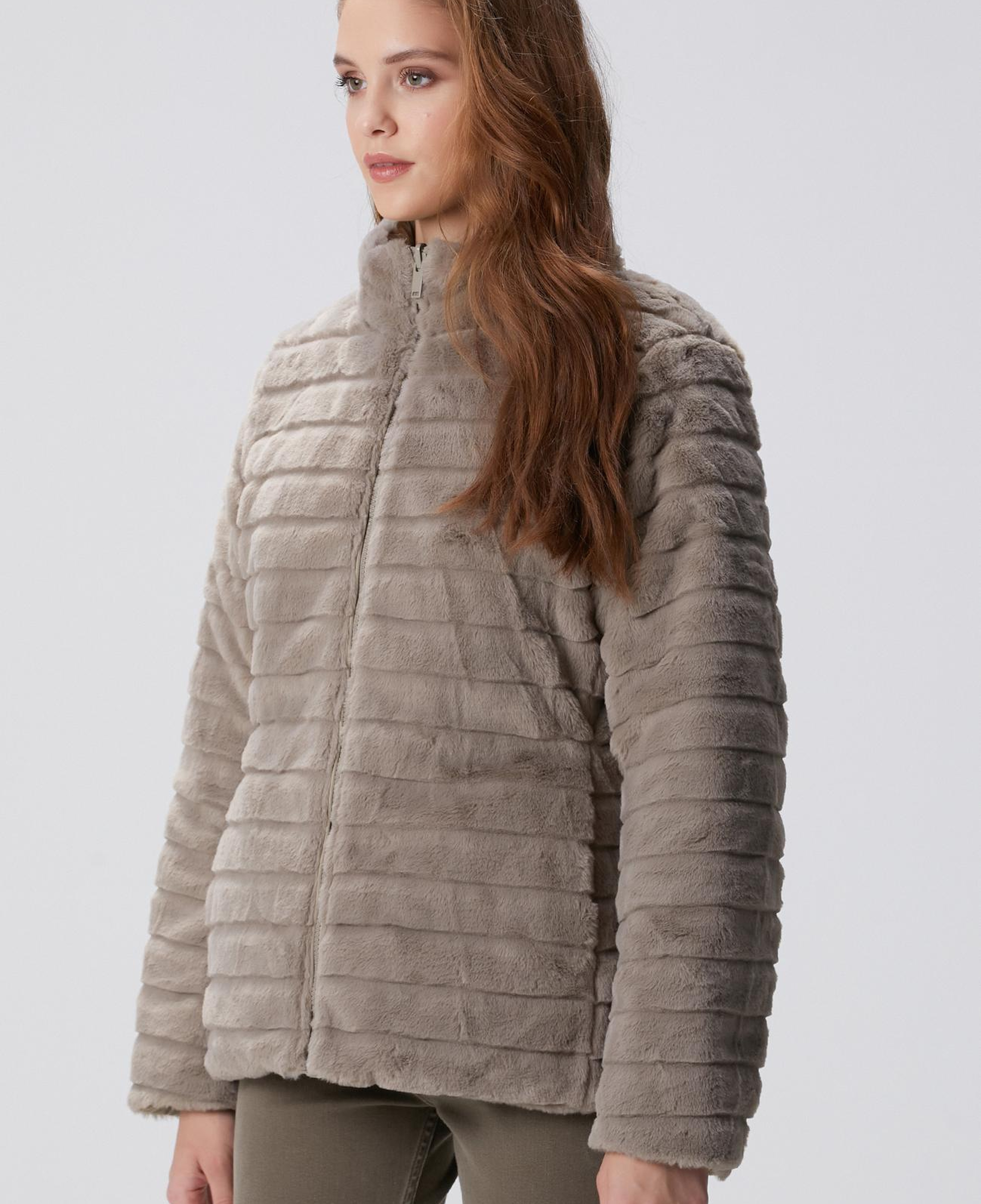 Network Kadın Vizon Çift Taraflı Kapüşonlu Mont