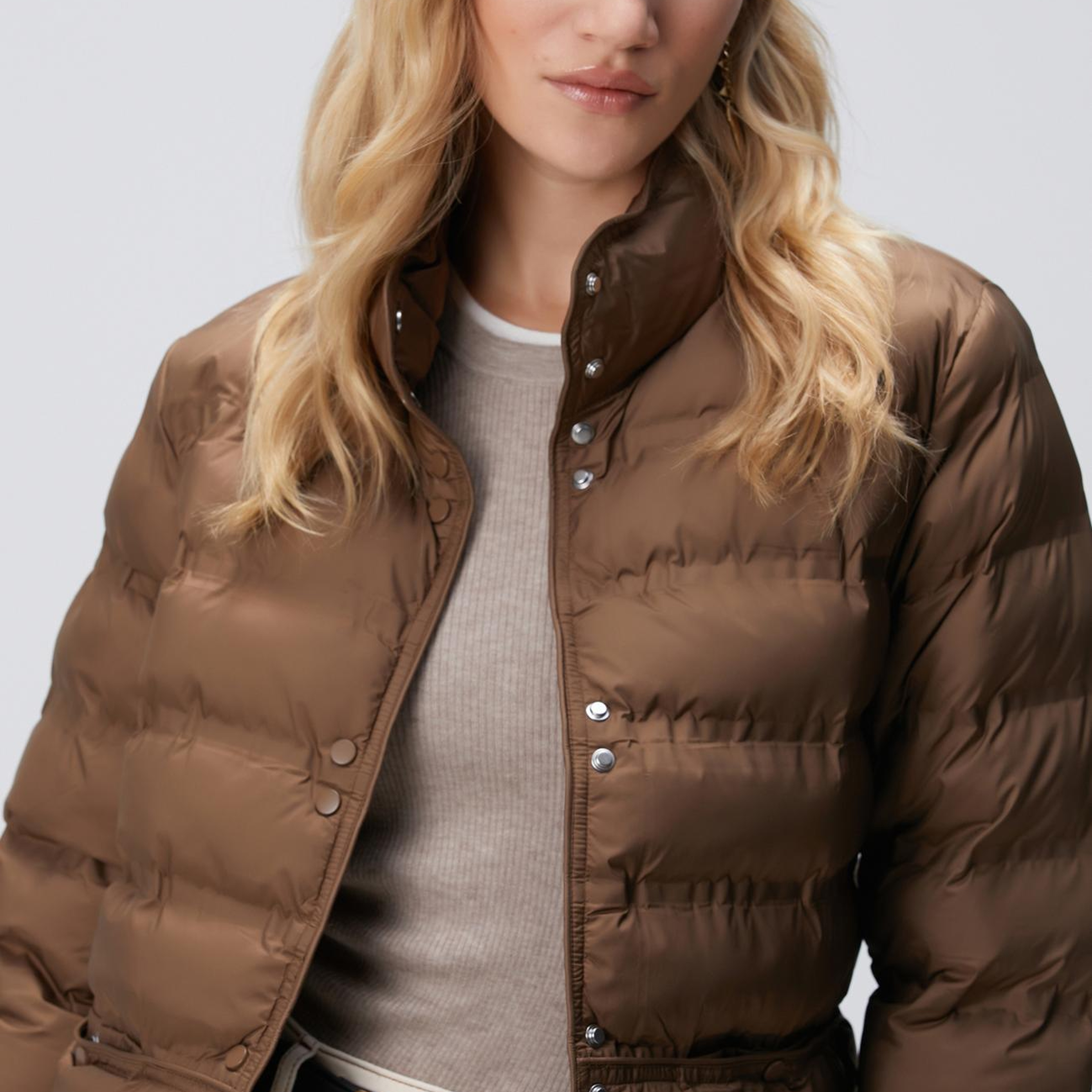 Network Kadın Haki Puffer Mont