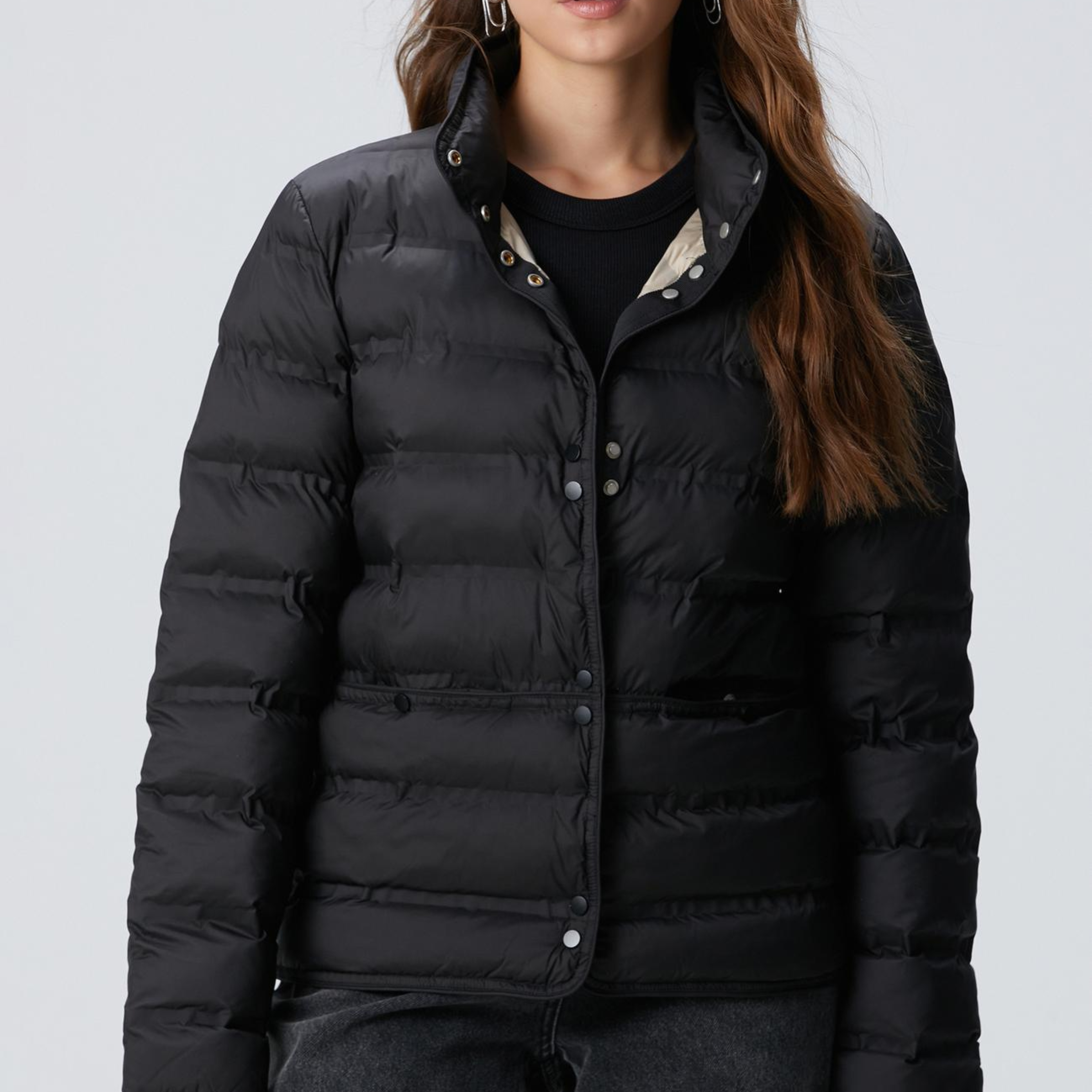 Network Kadın Siyah Puffer Mont