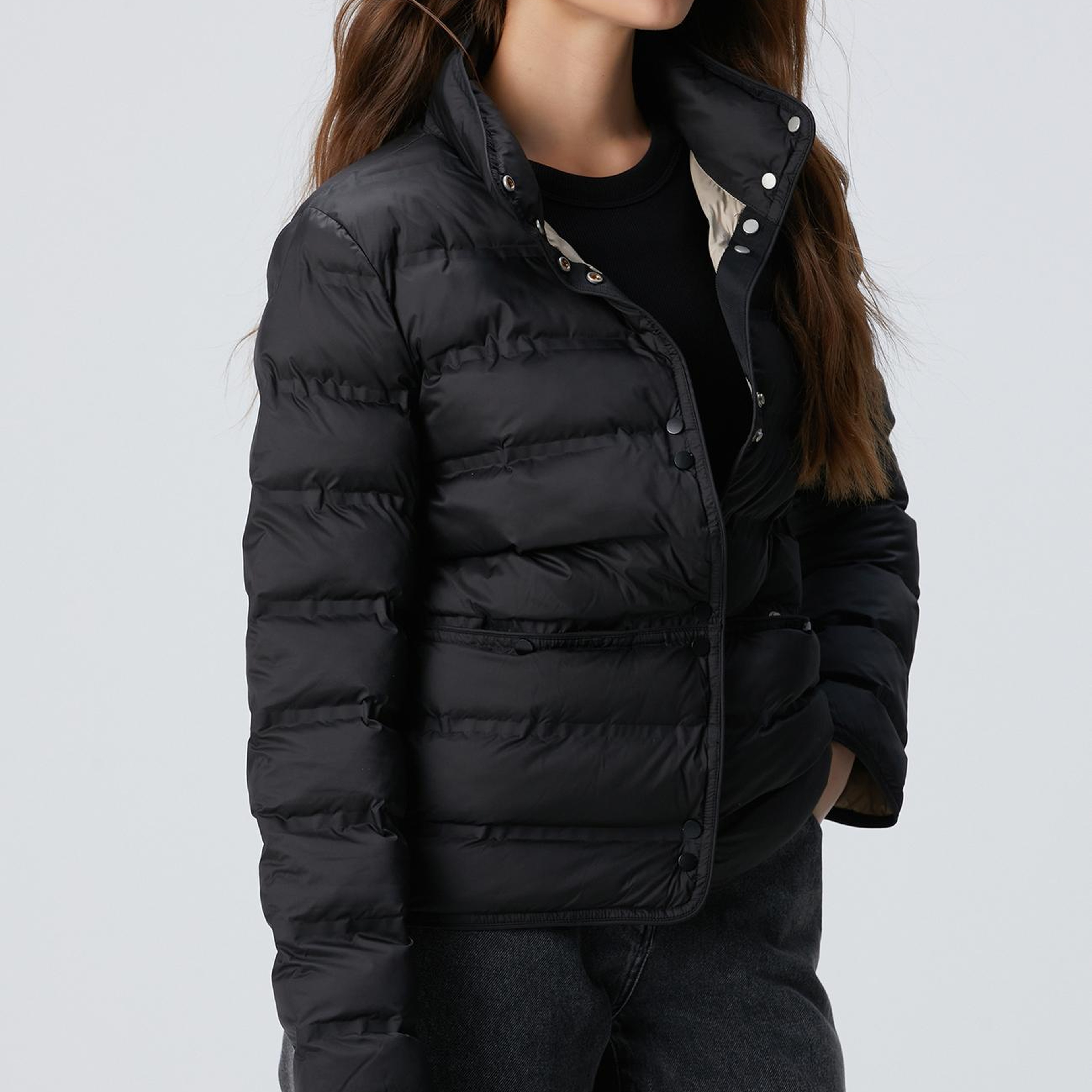 Network Kadın Siyah Puffer Mont