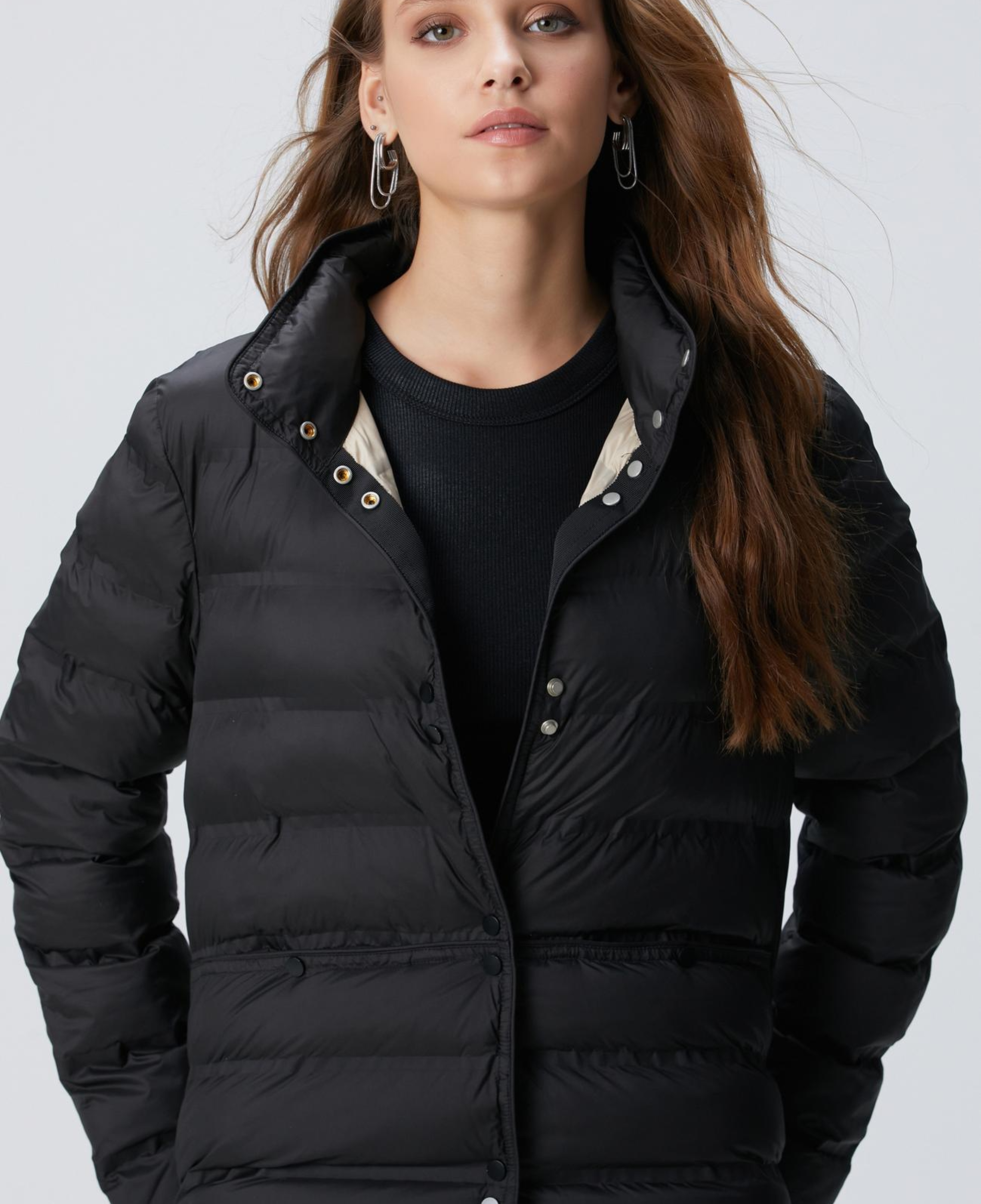 Network Kadın Siyah Puffer Mont