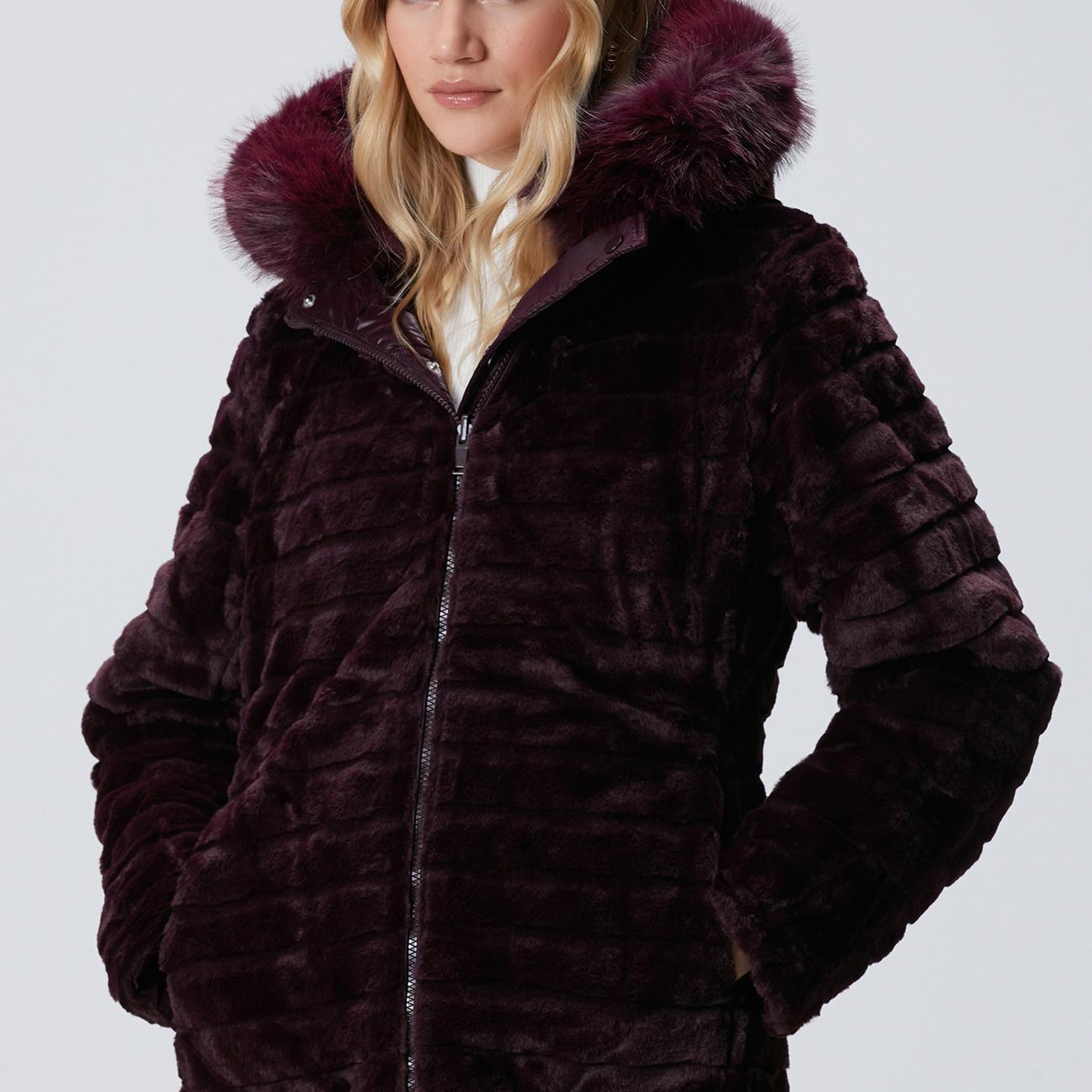 Network Kadın N-Tech Mürdüm Çift Taraflı Mont