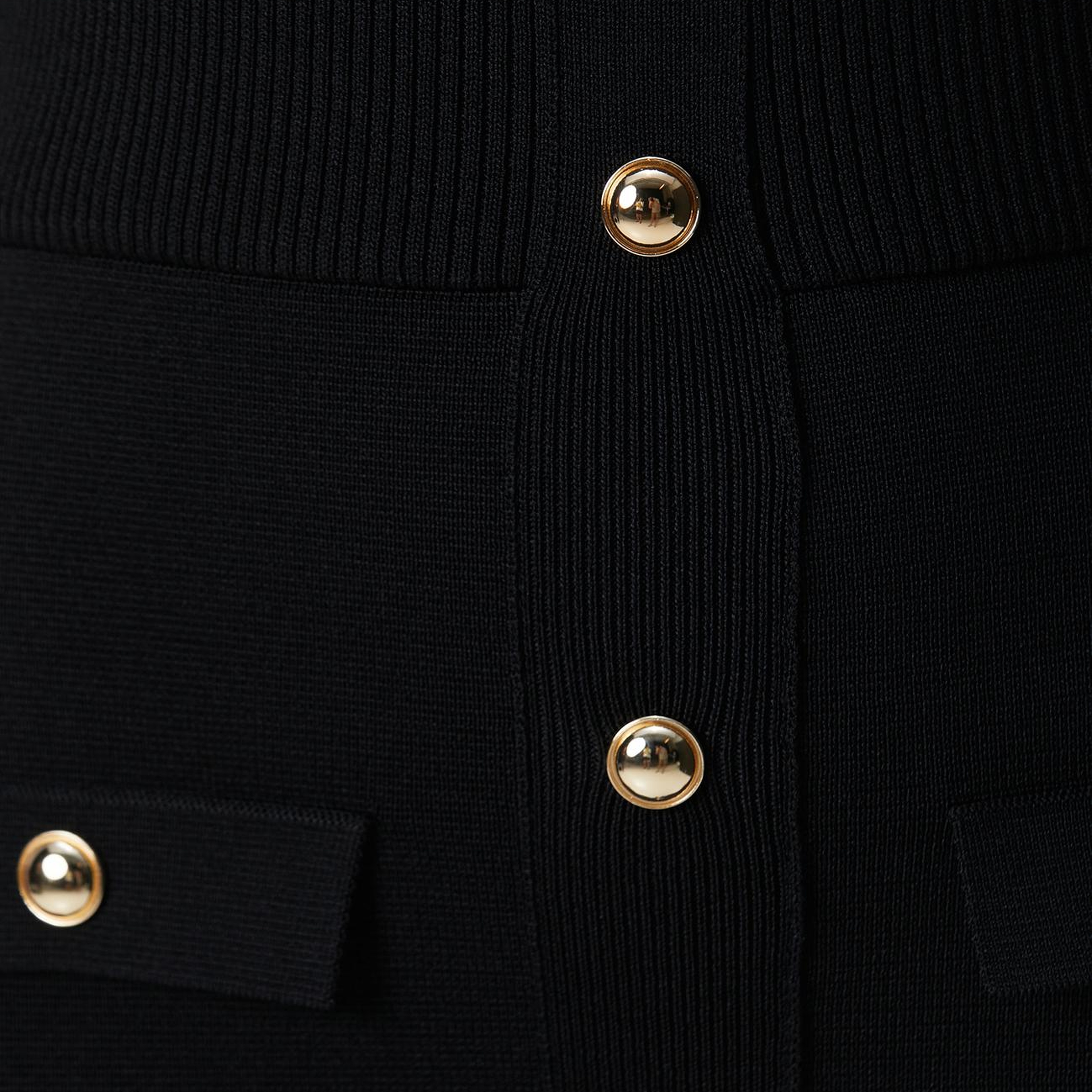 Network Kadın Siyah Düğme Detaylı Triko Elbise