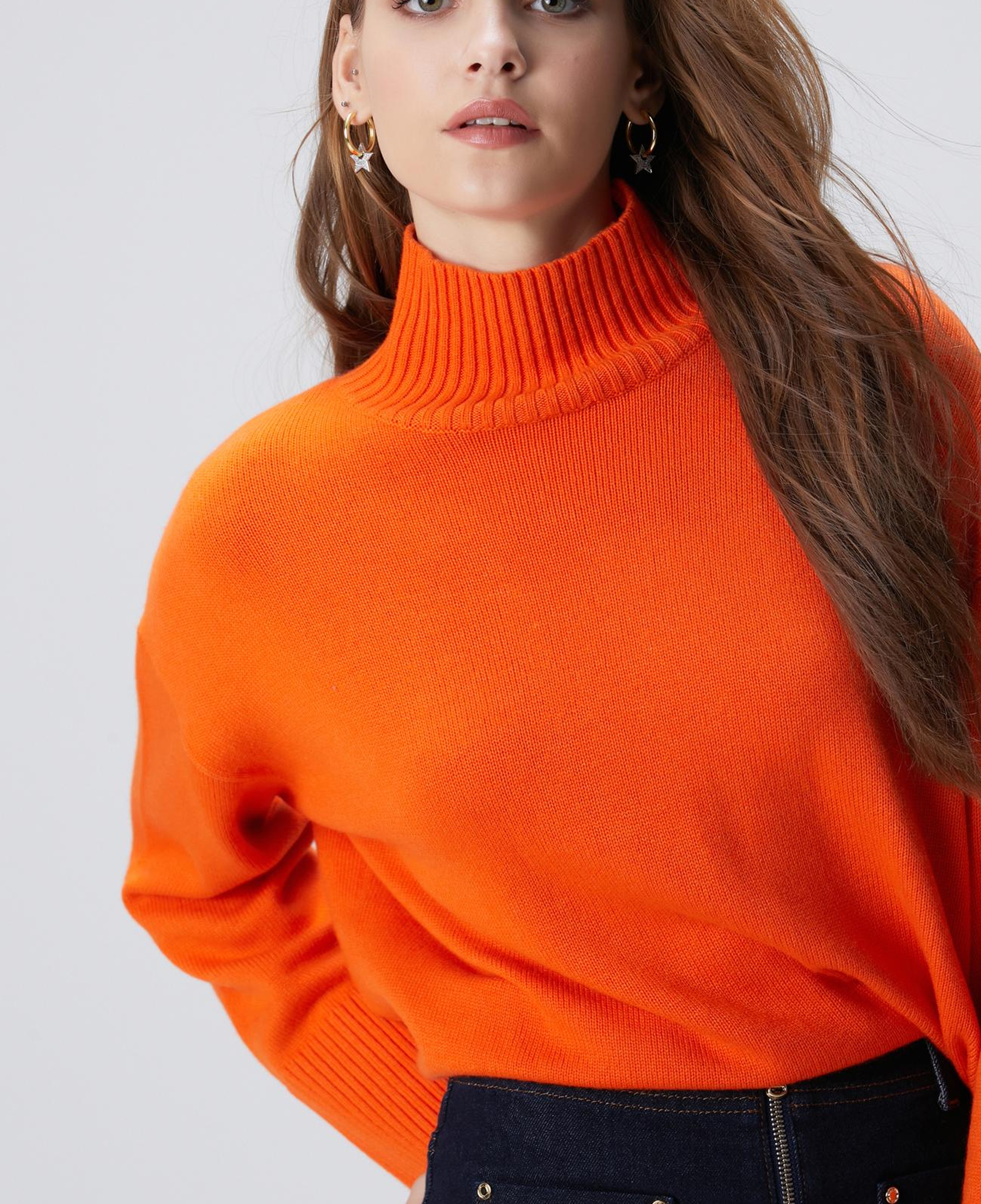 Network Kadın Turuncu Yün Karışımlı Triko Kazak