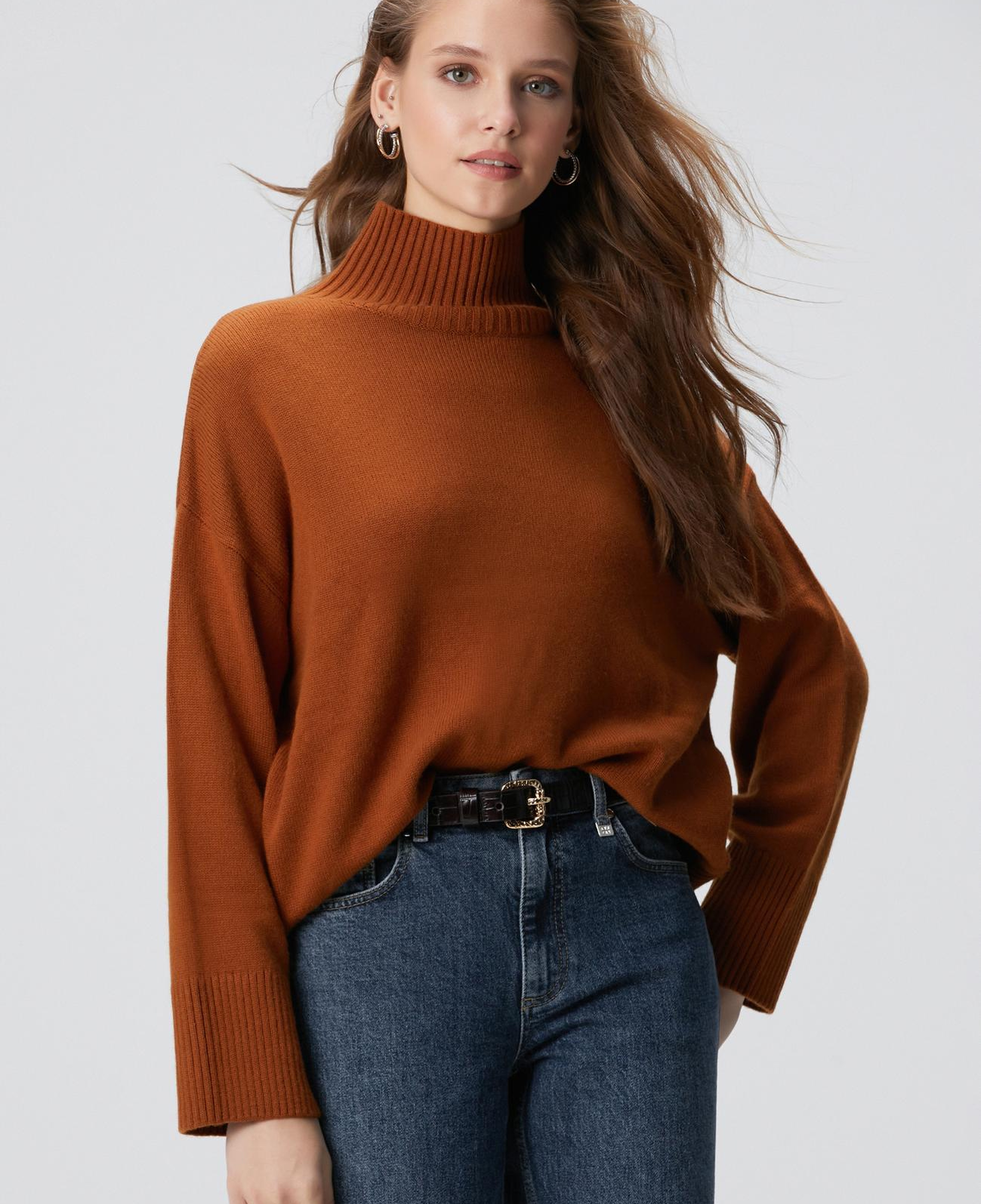 Network Kadın Camel Yün Karışımlı Triko Kazak