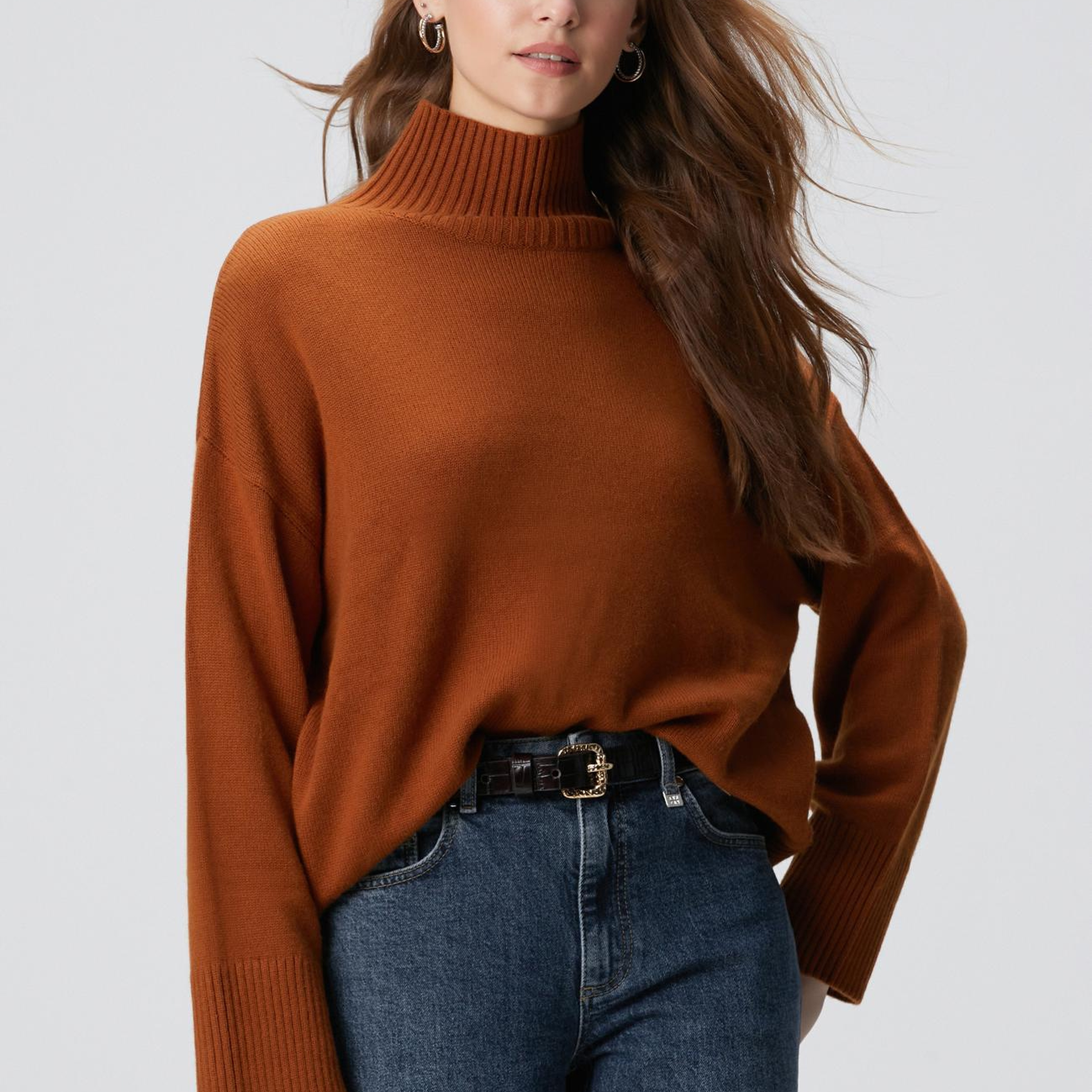 Network Kadın Camel Yün Karışımlı Triko Kazak