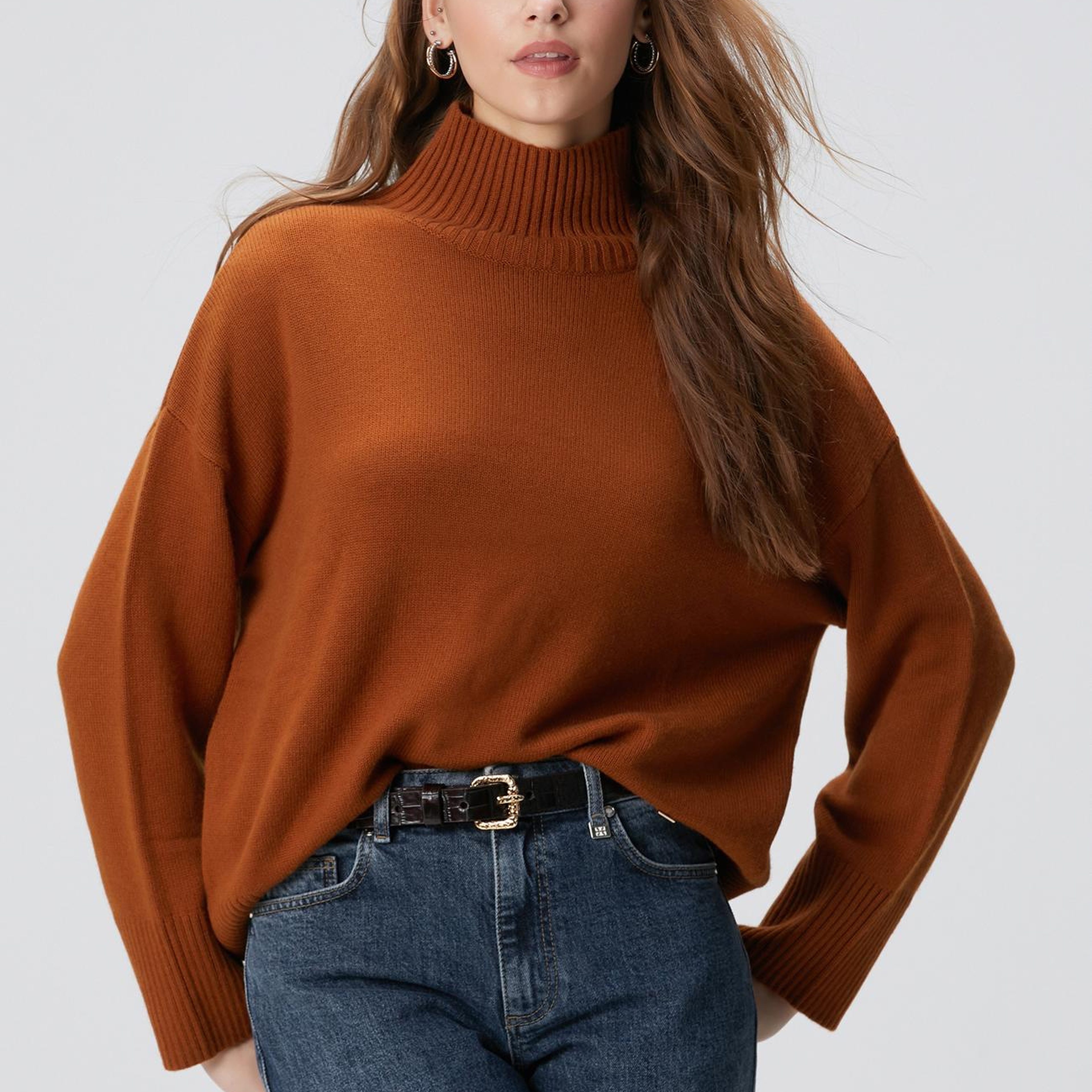 Network Kadın Camel Yün Karışımlı Triko Kazak