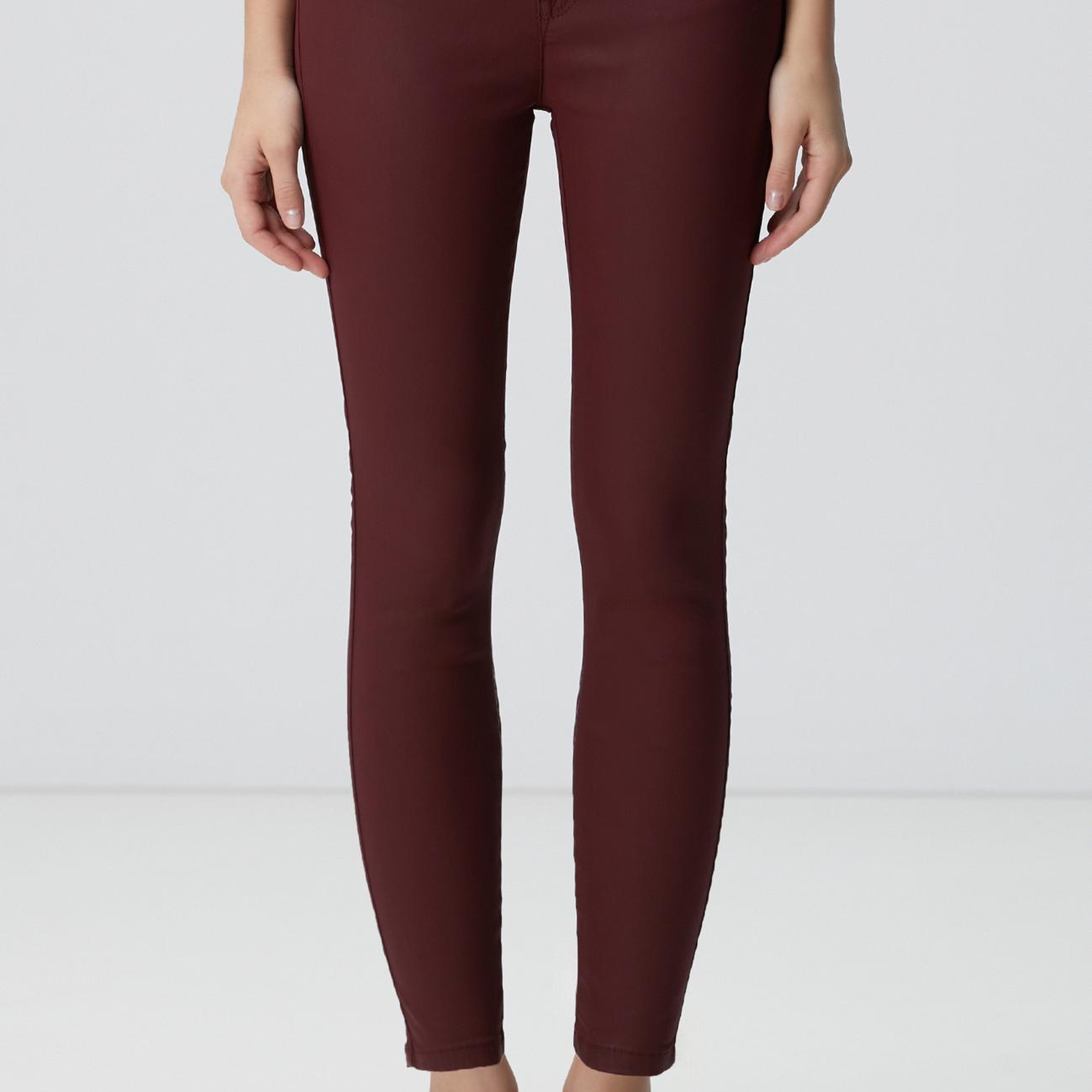 Network Kadın Bordo Denim Pantolon