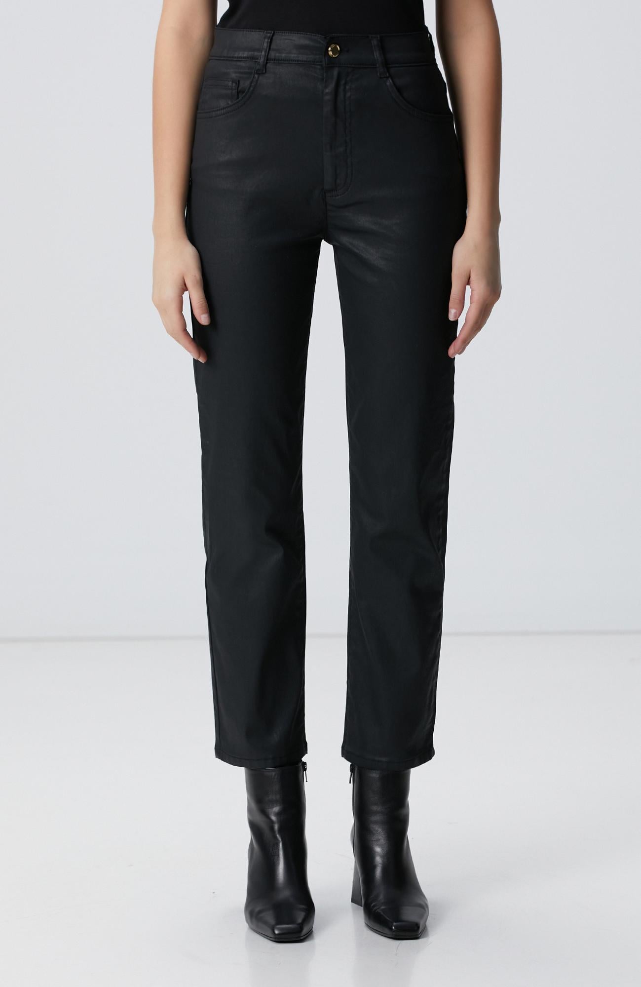 Network Kadın Siyah Denim Pantolon