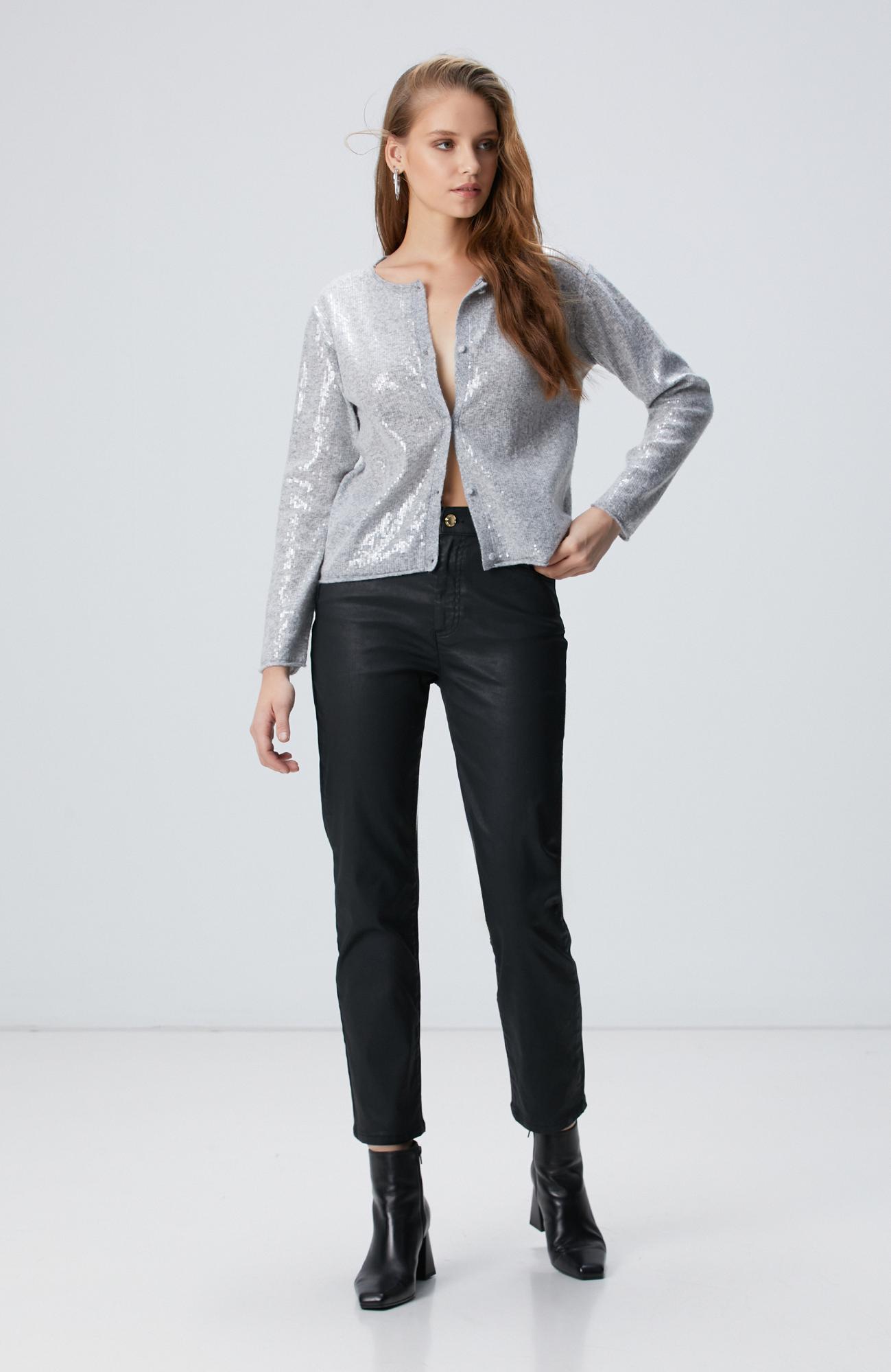 Network Kadın Siyah Denim Pantolon