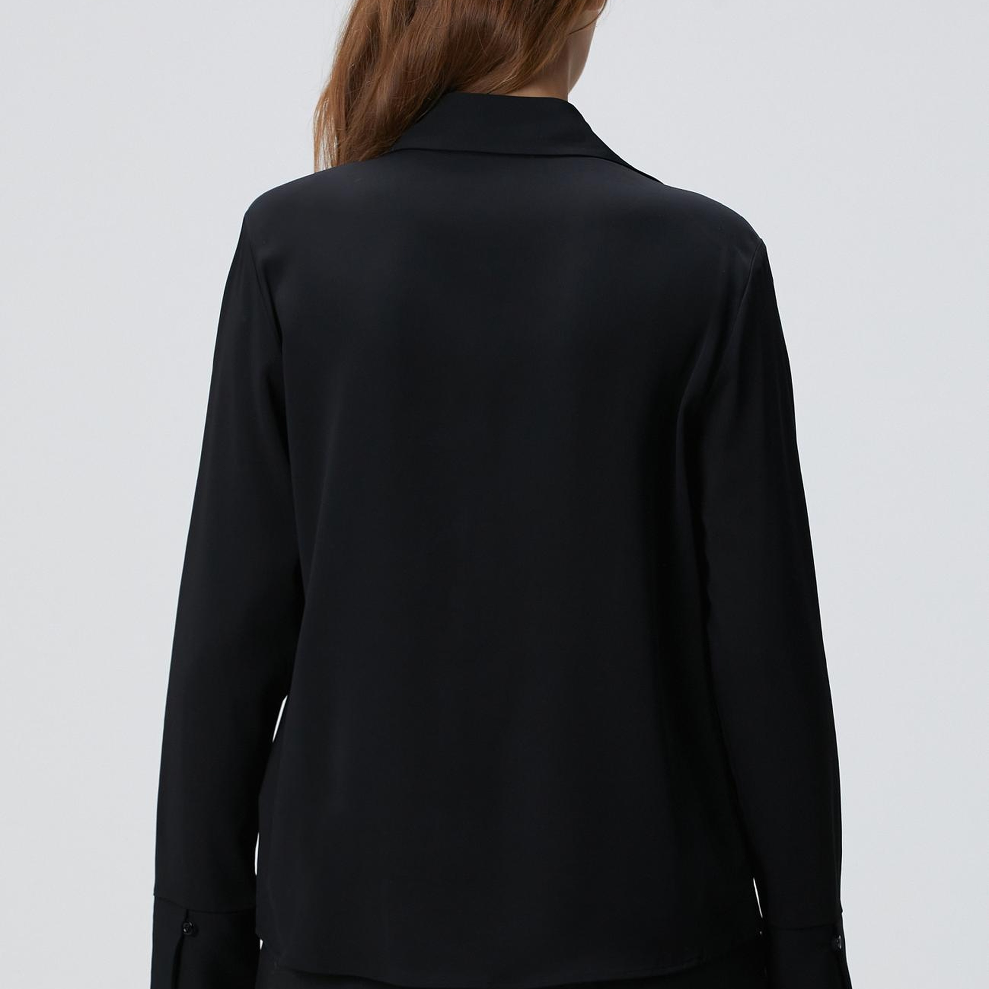 Network Kadın Siyah Vatkalı Gömlek