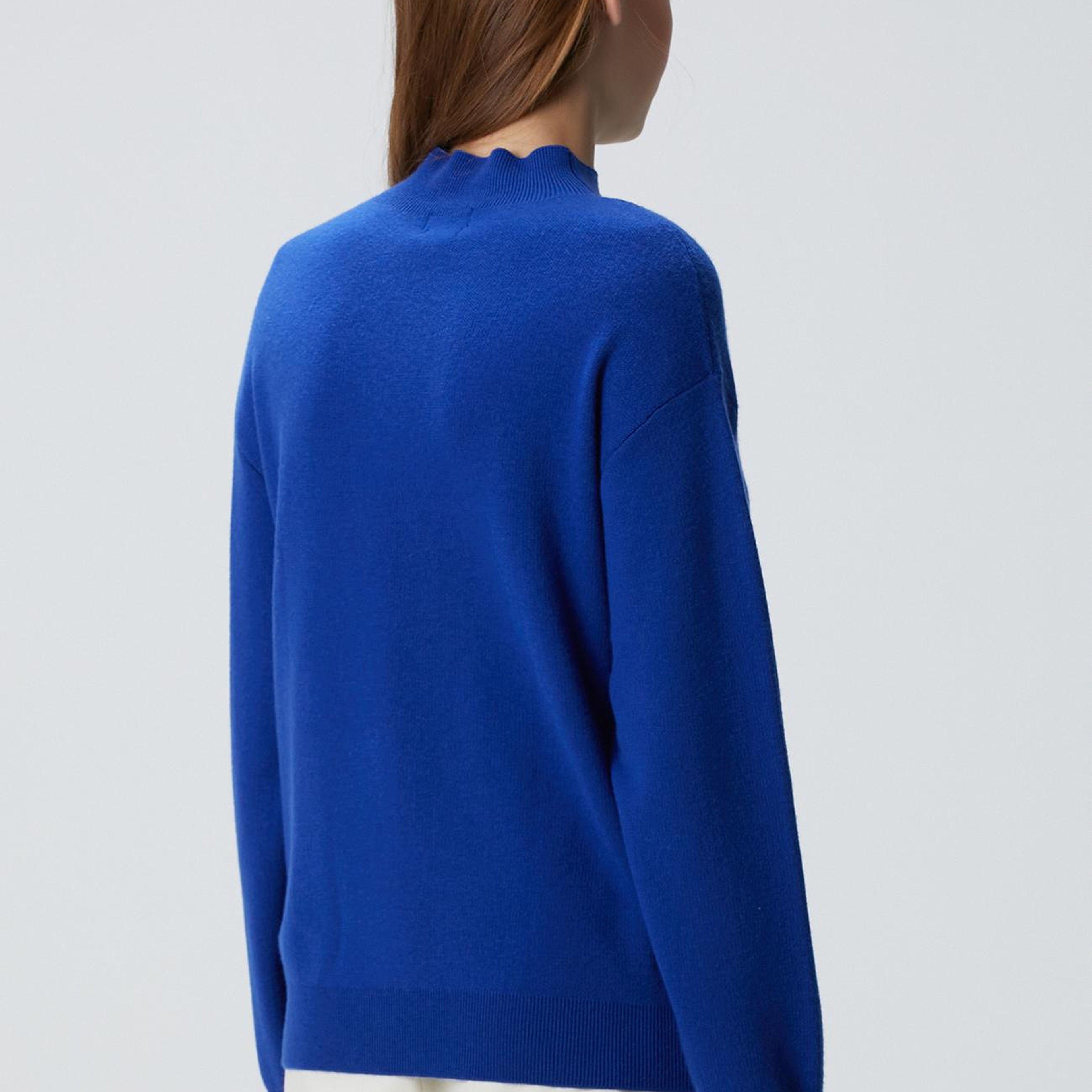 Network Kadın Mavi Yün Karışımlı Triko Kazak