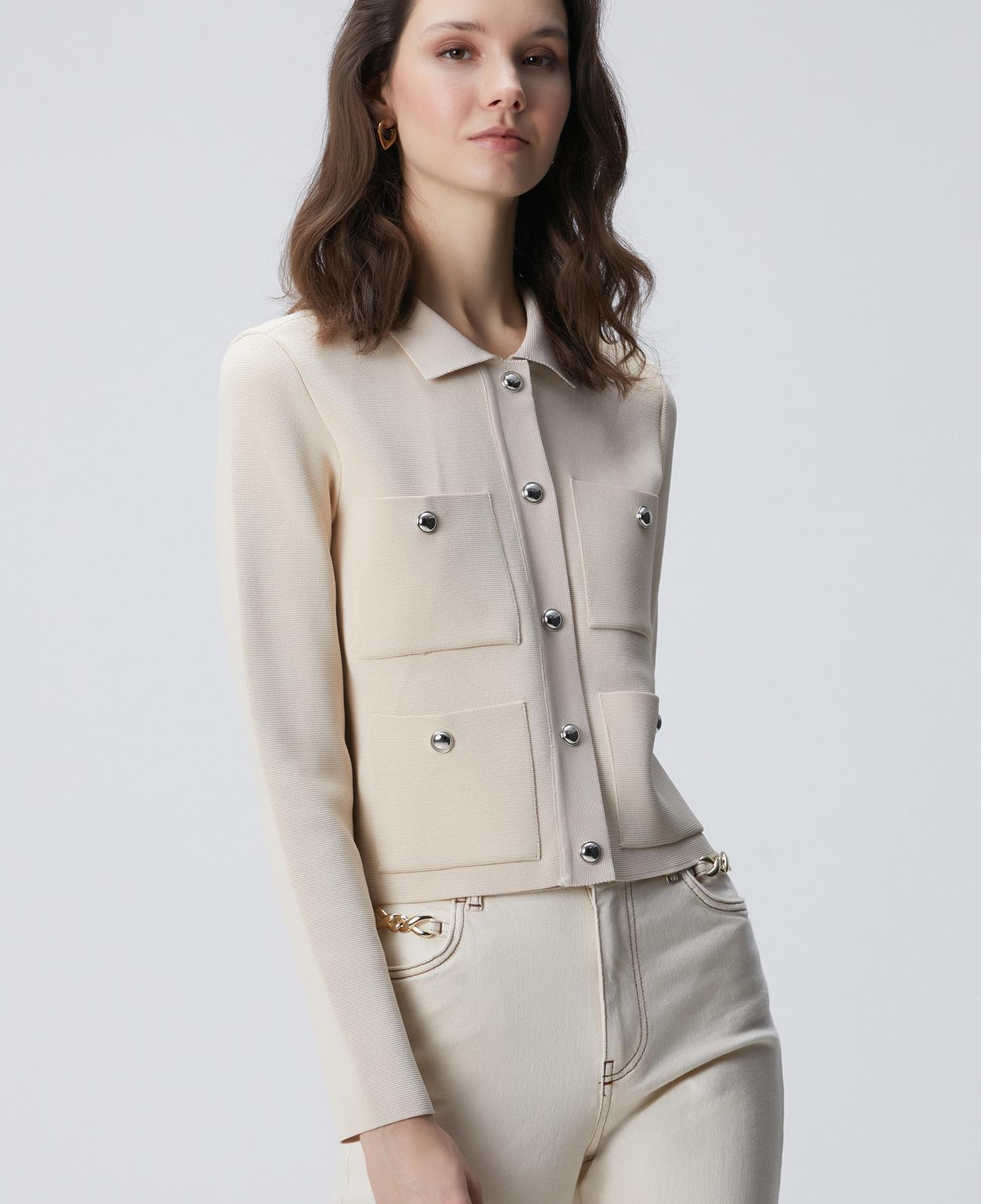 Network Kadın Taş Triko Ceket