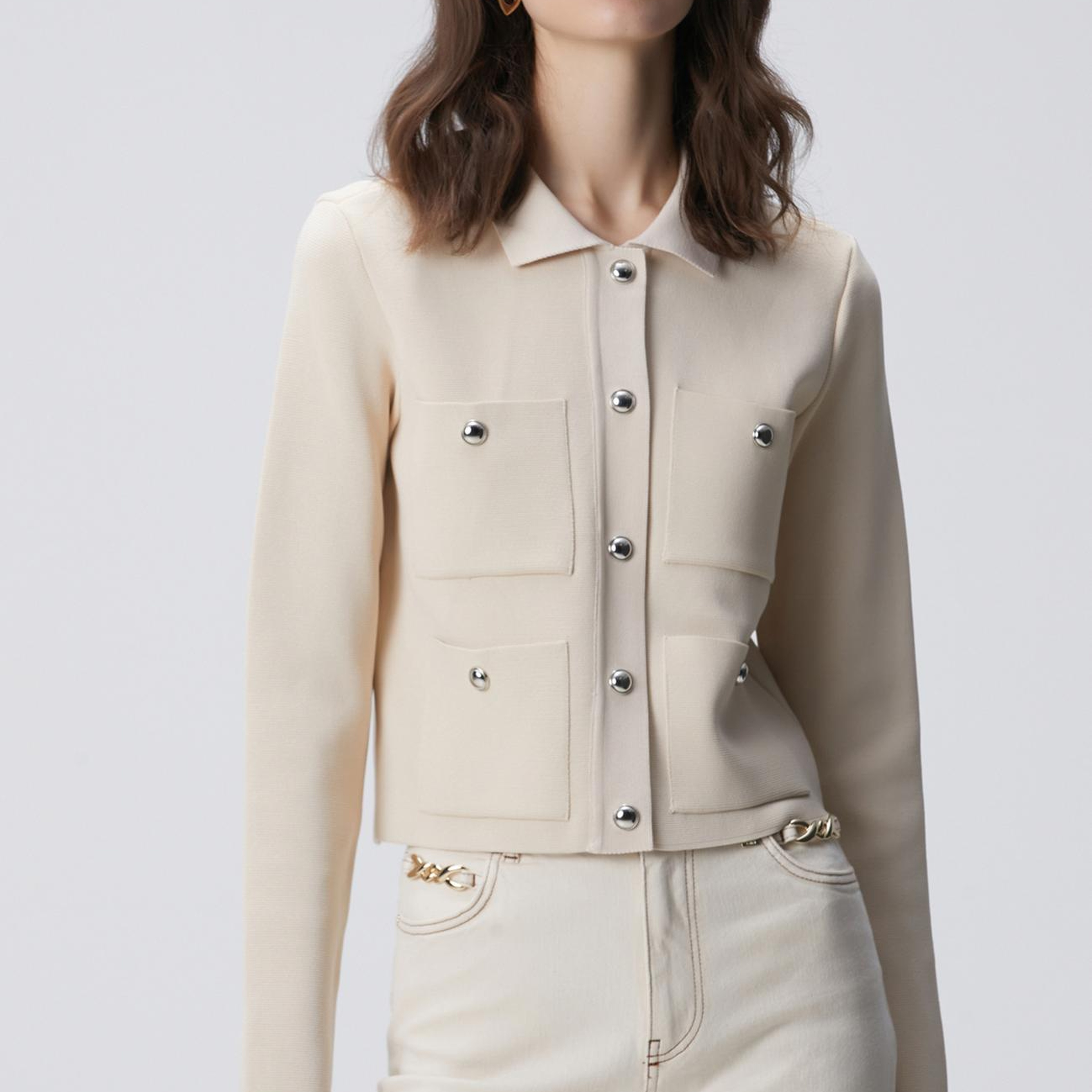 Network Kadın Taş Triko Ceket