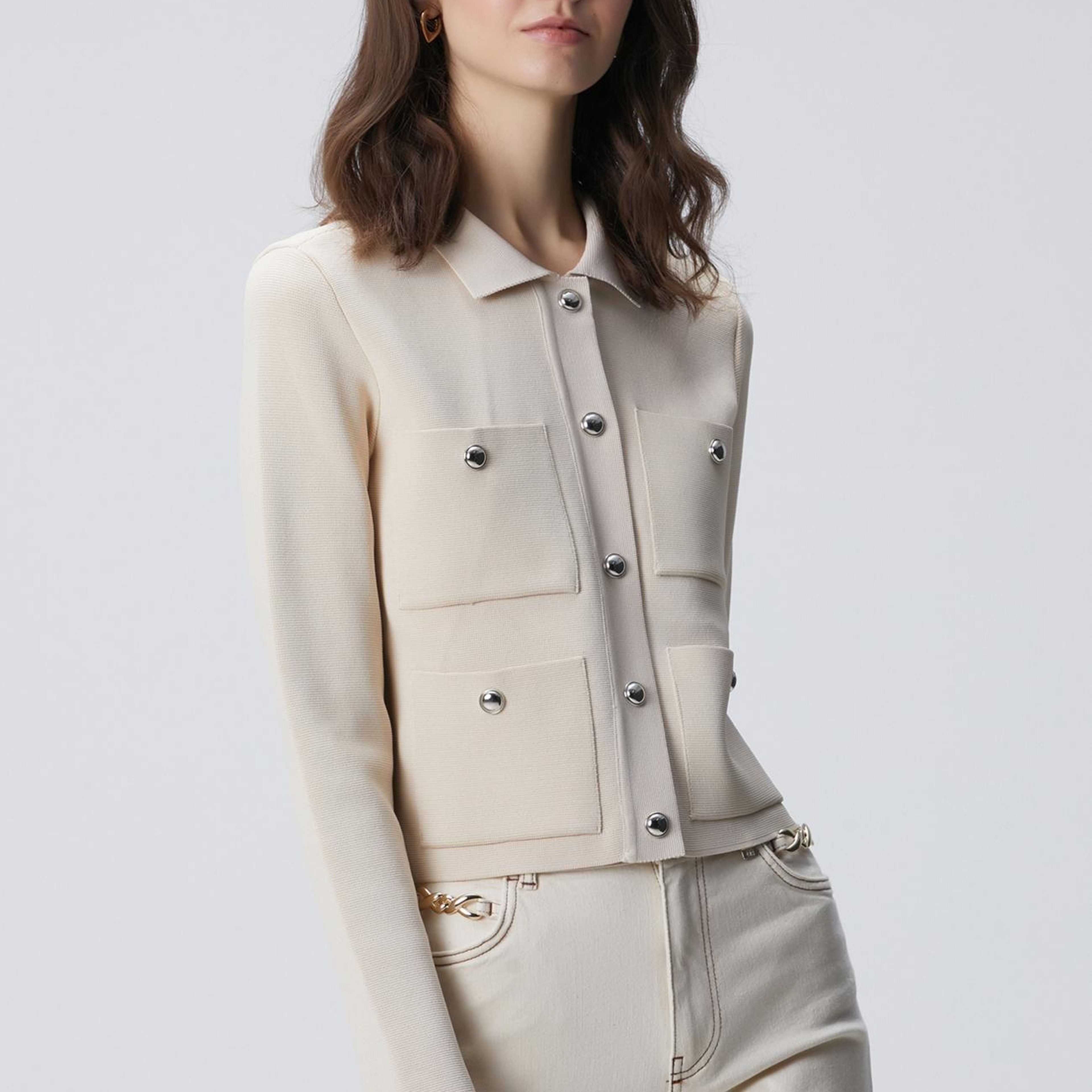 Network Kadın Taş Triko Ceket