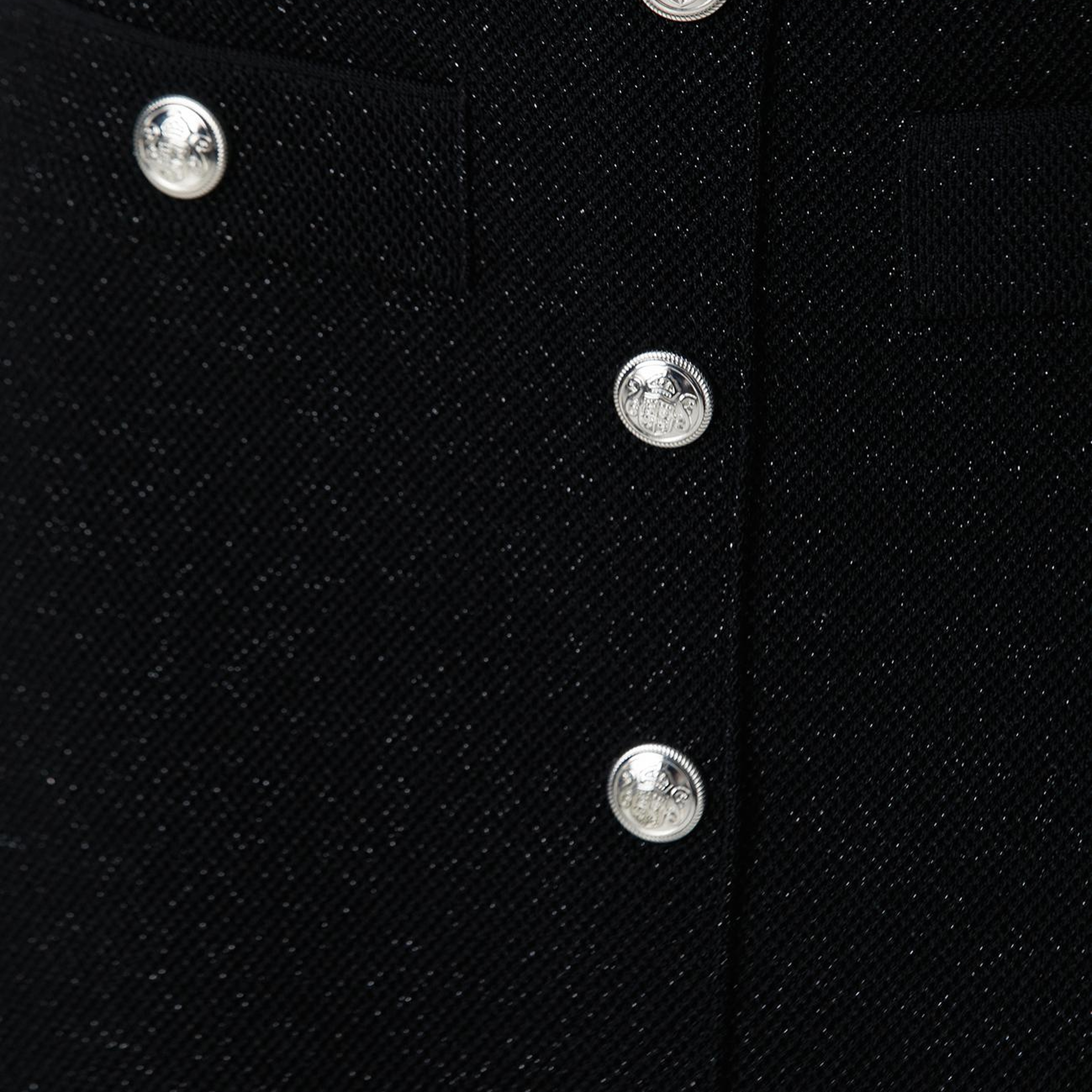 Network Kadın Siyah Simli Mini Triko Etek