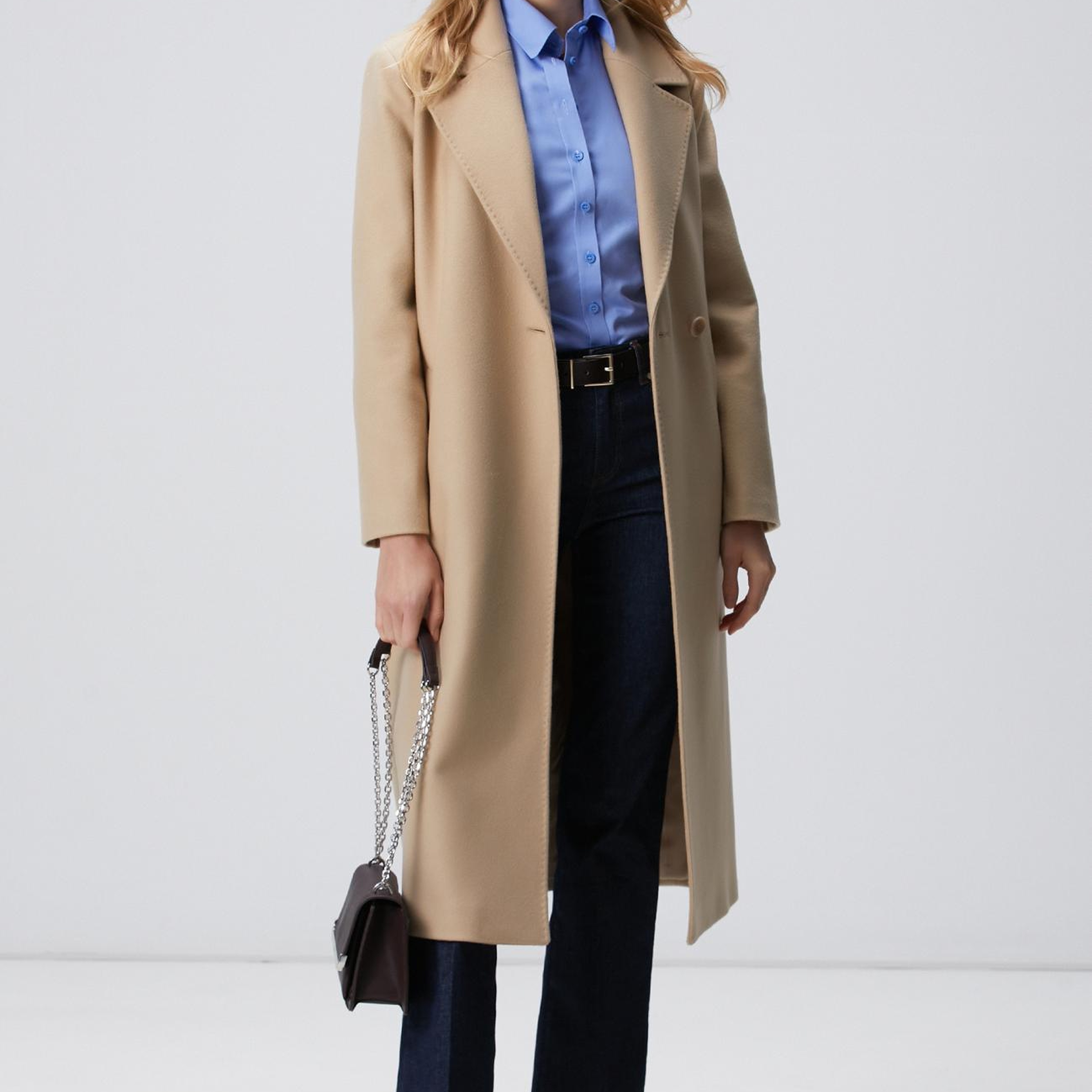 Network Kadın Non-Iron Mavi Gömlek