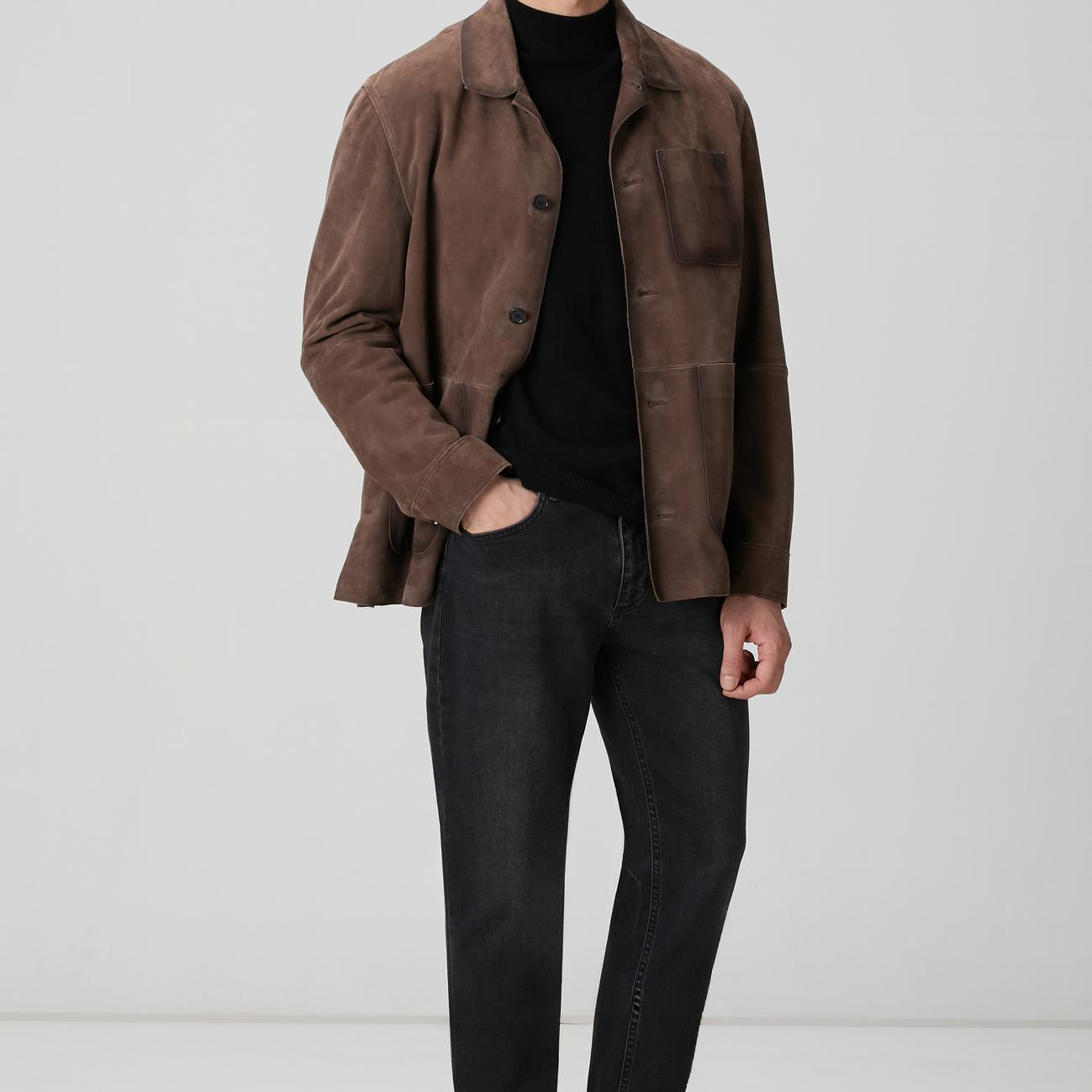 Network Erkek Siyah Yarım Balıkçı Yaka Kazak