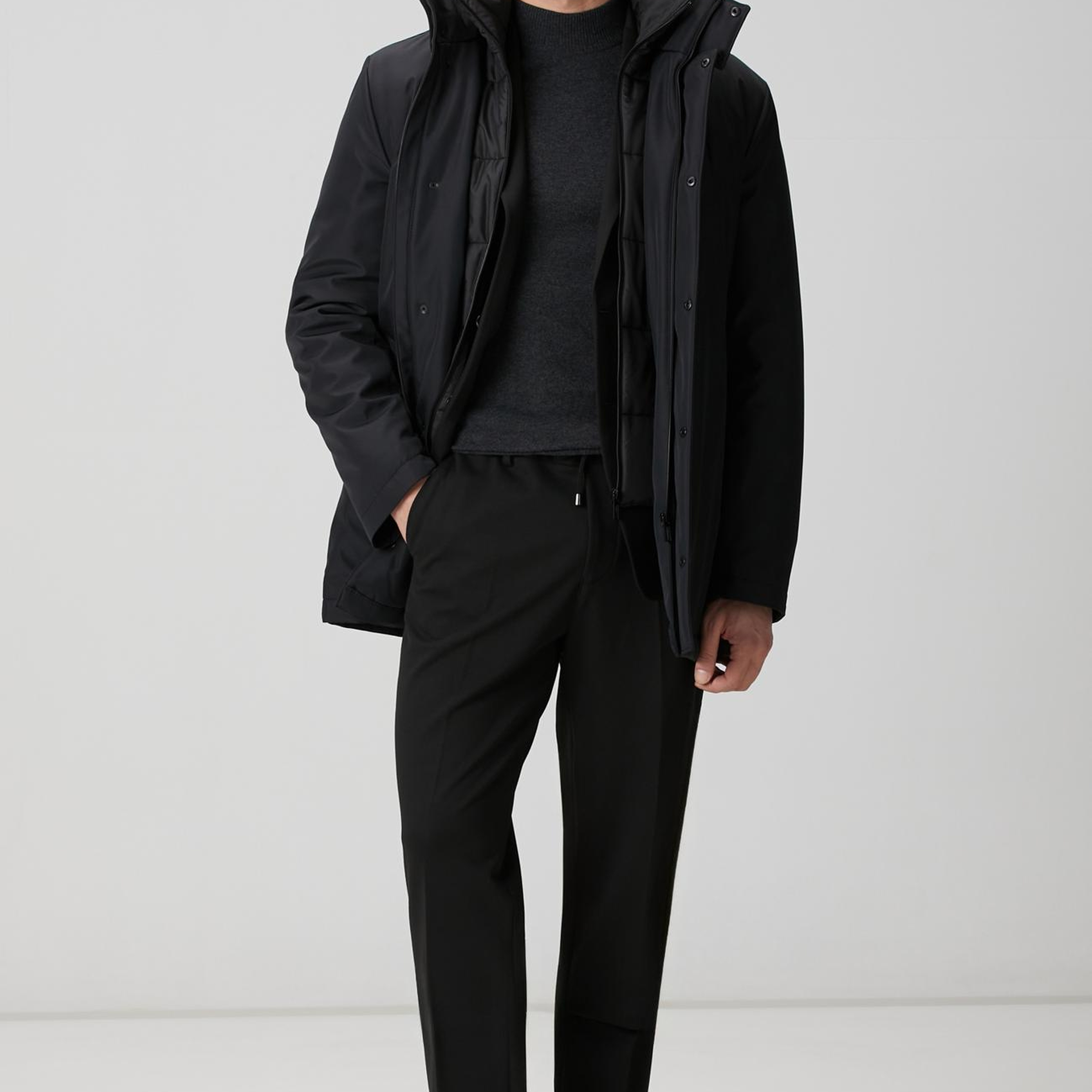 Network Erkek Antrasit Yarım Balıkçı Yaka Kazak