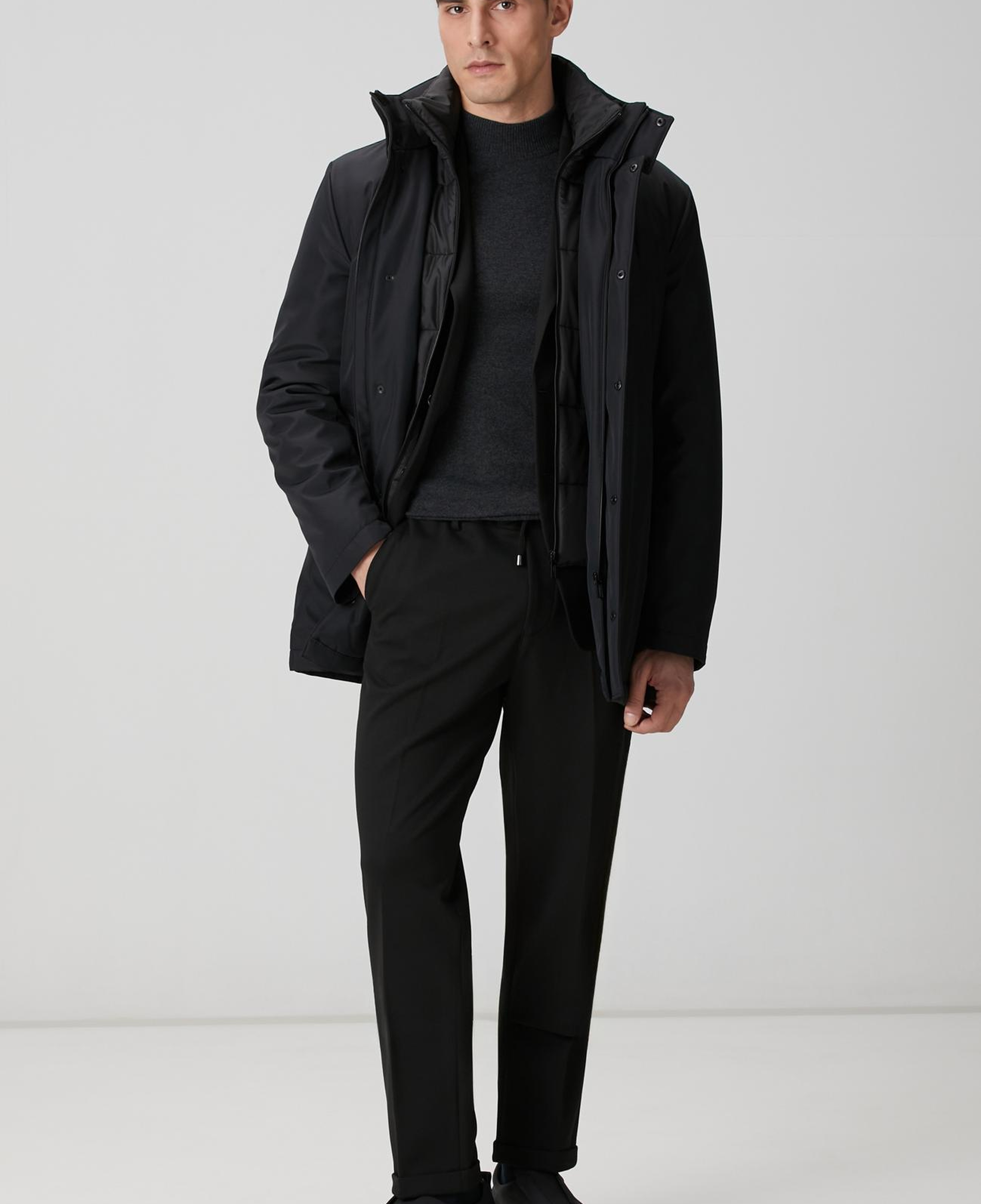 Network Erkek Antrasit Yarım Balıkçı Yaka Kazak