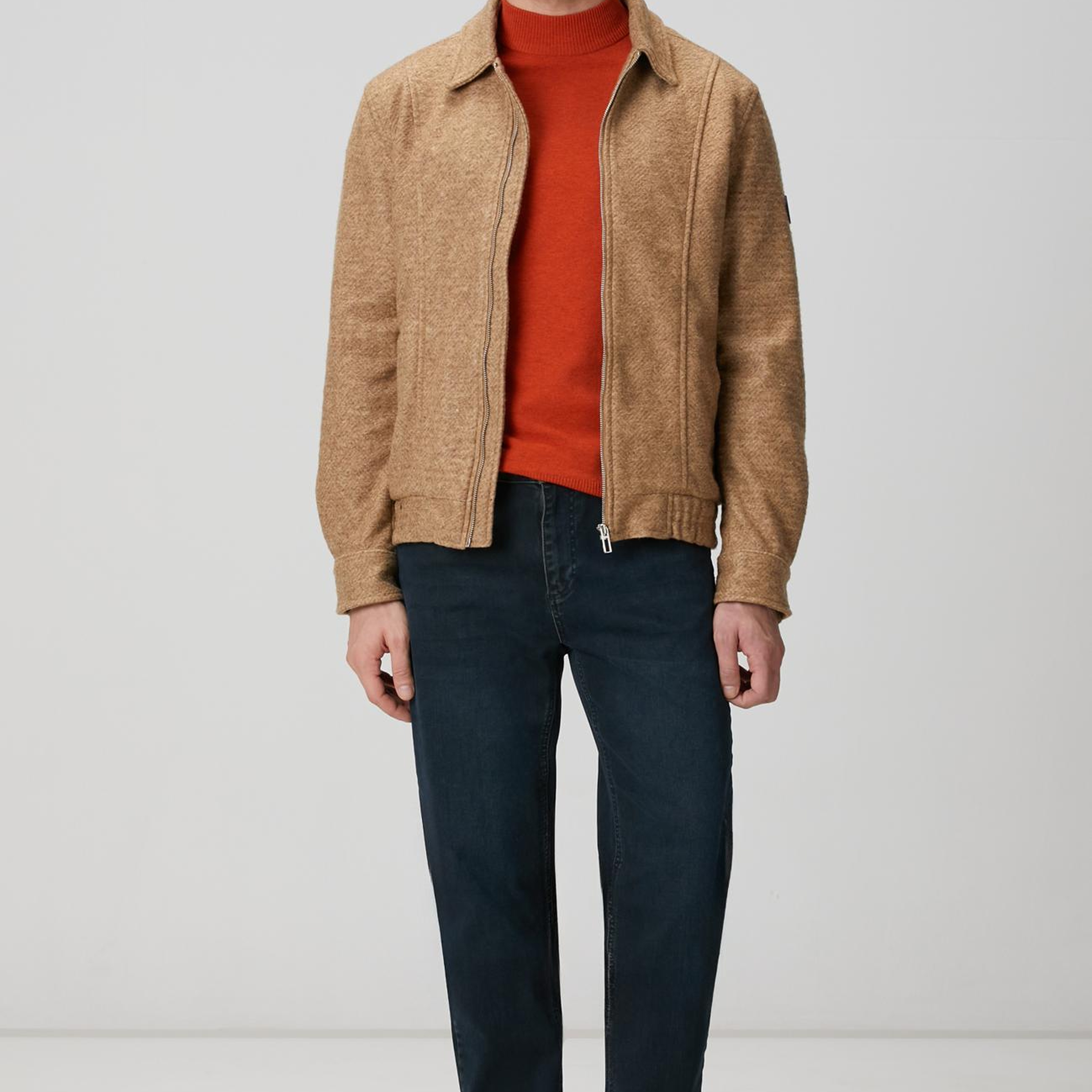 Network Erkek Karamel Yarım Balıkçı Yaka Kazak