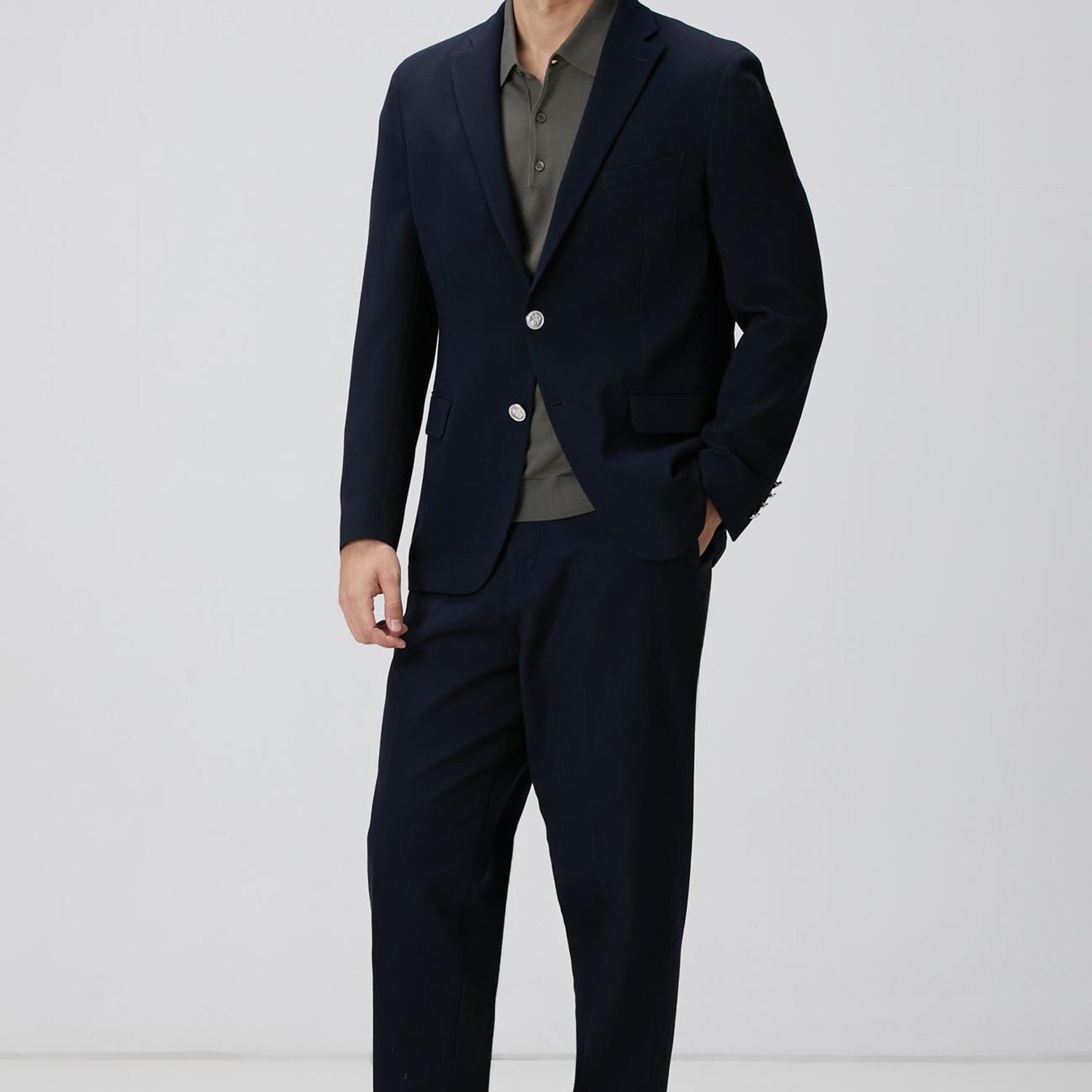 Network Erkek Haki Basic Triko Kazak