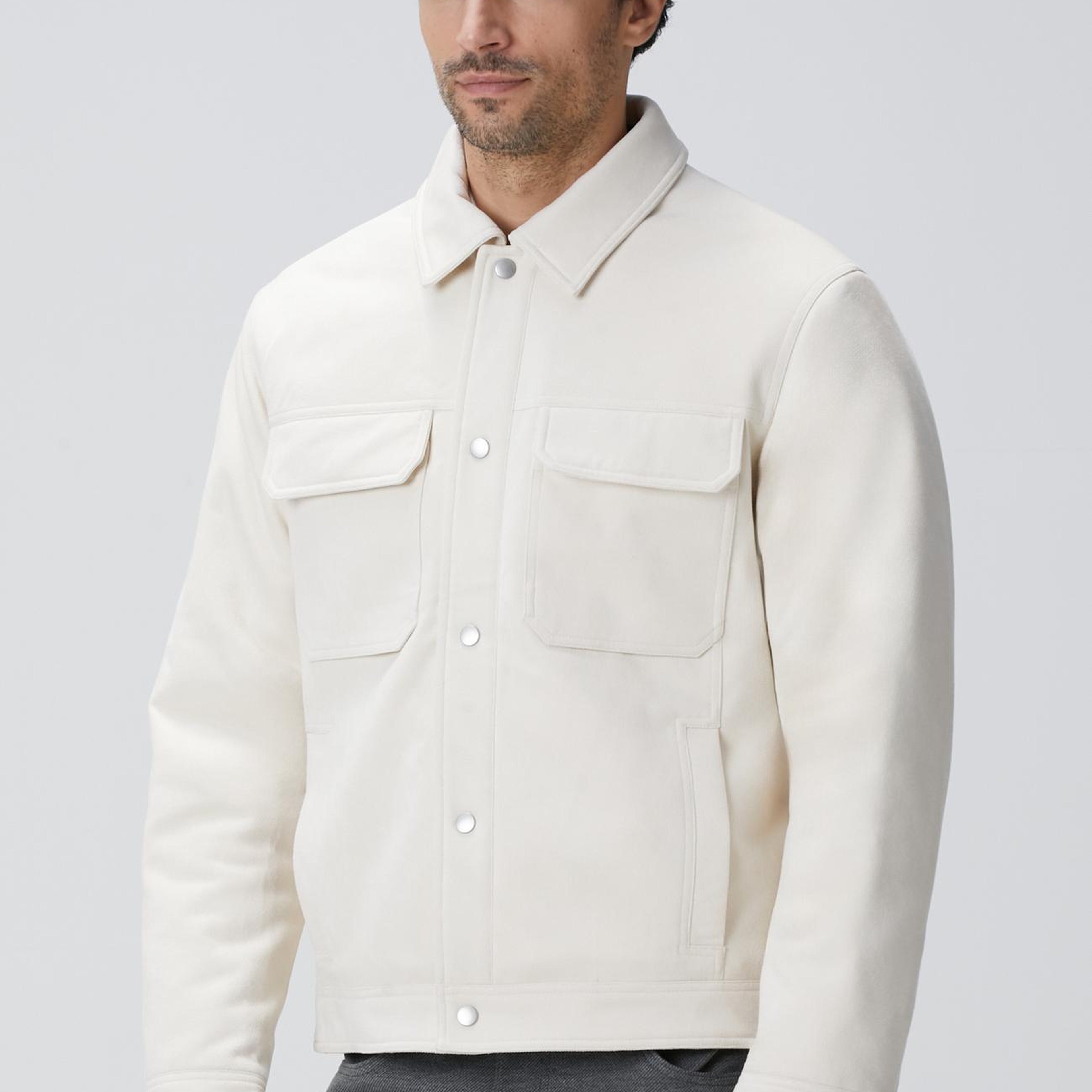 Network Erkek Kırık Beyaz Kapitoneli Mont