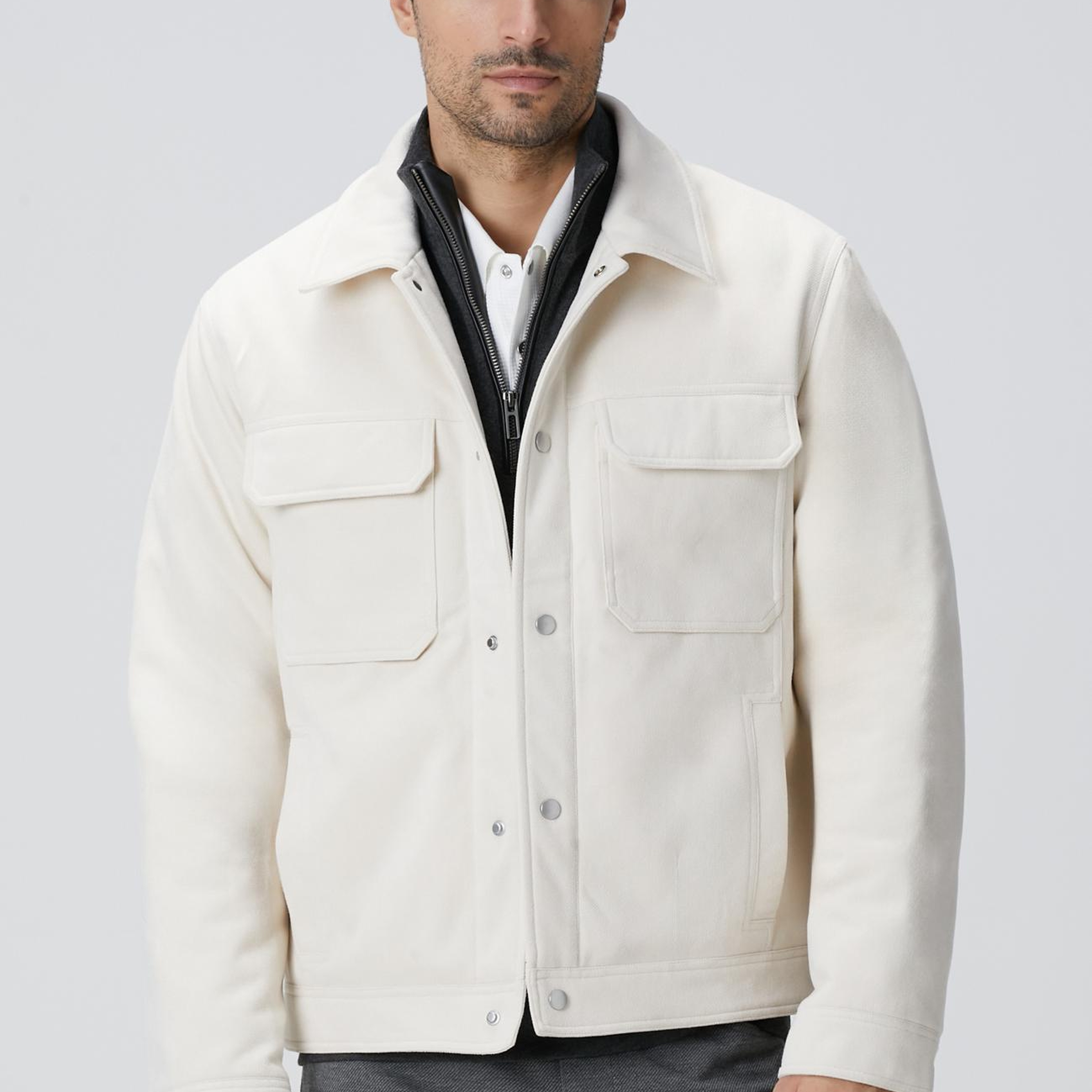 Network Erkek Kırık Beyaz Kapitoneli Mont