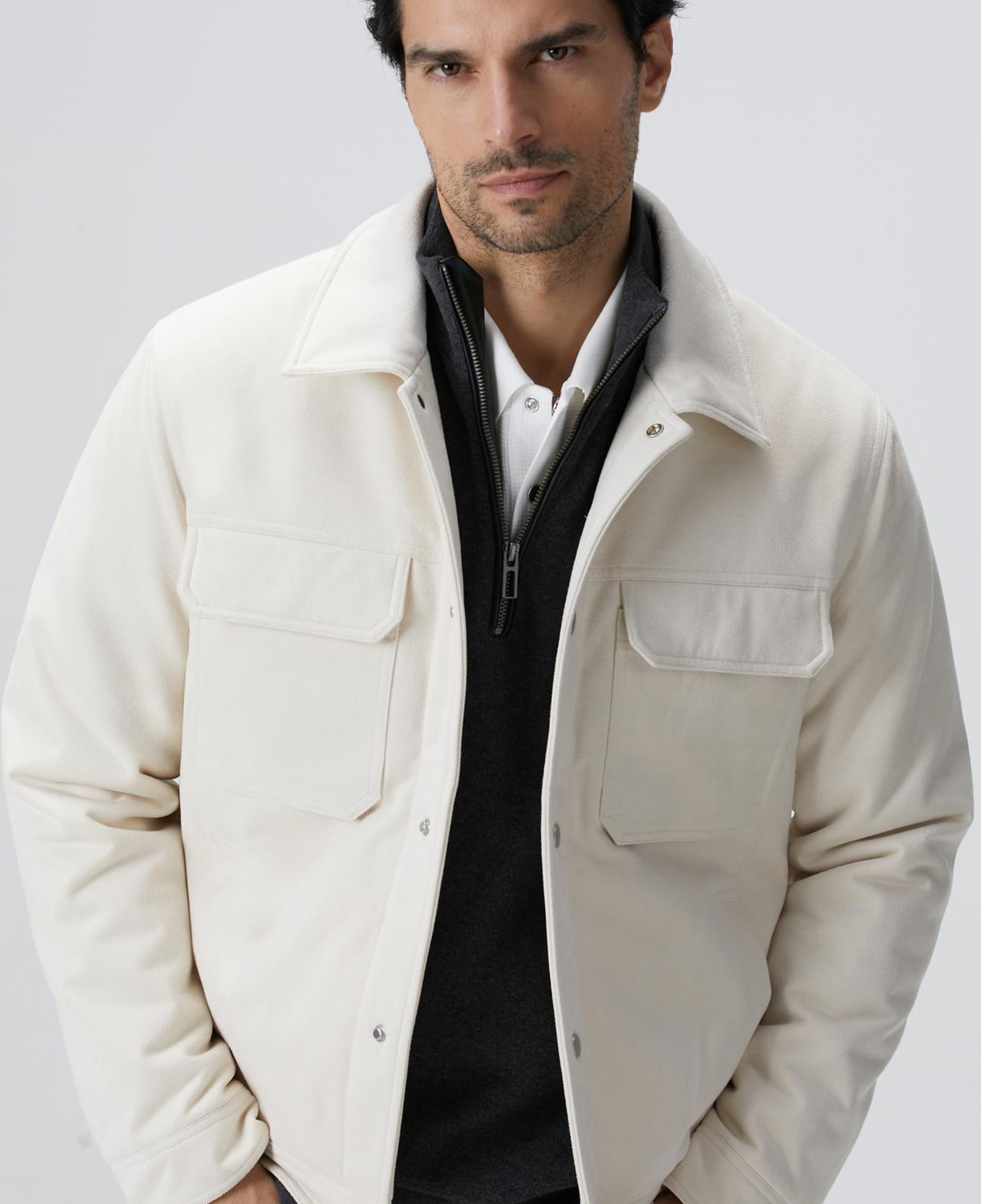 Network Erkek Kırık Beyaz Kapitoneli Mont