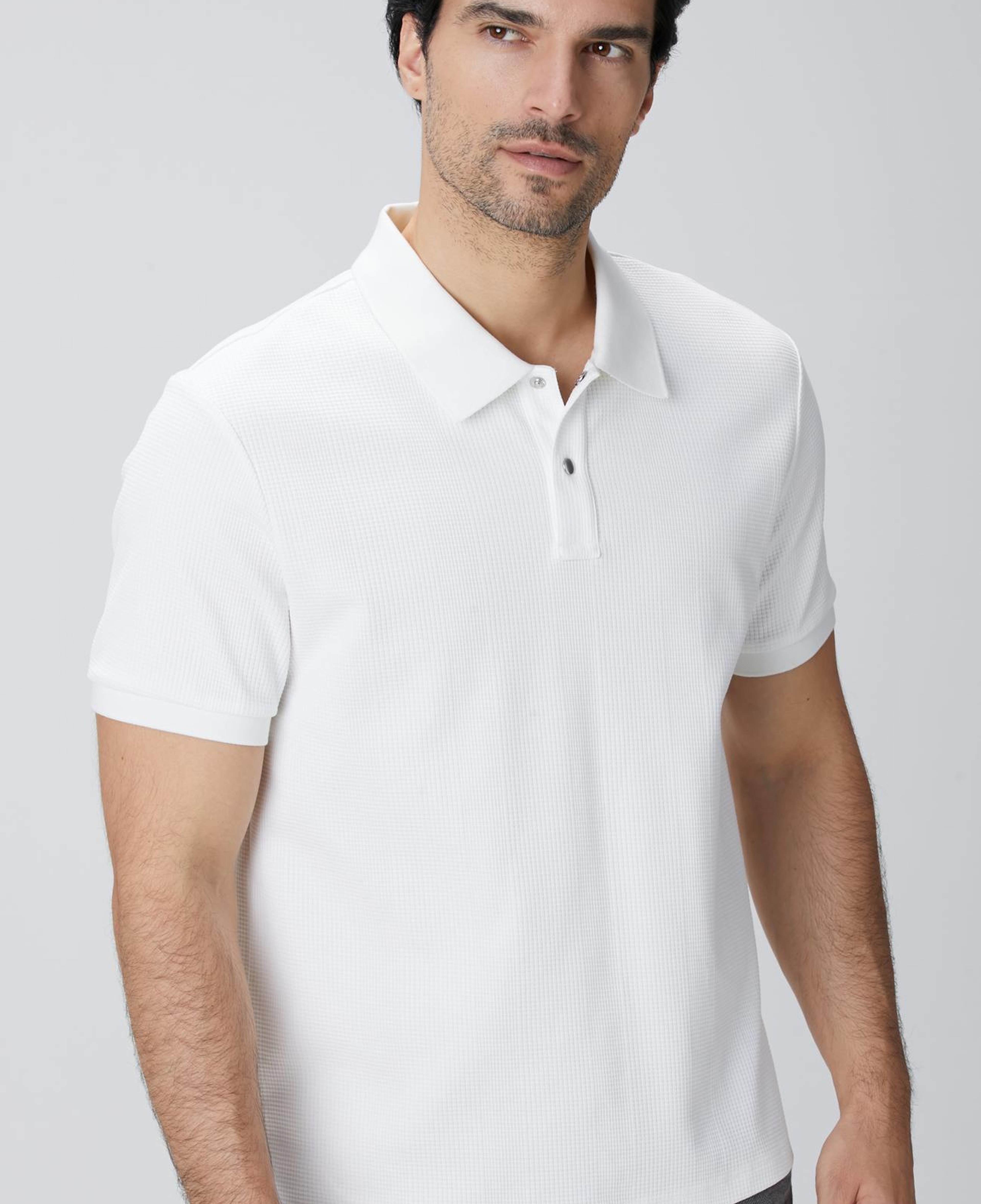 Network Erkek Beyaz Waffle Dokulu T-shirt