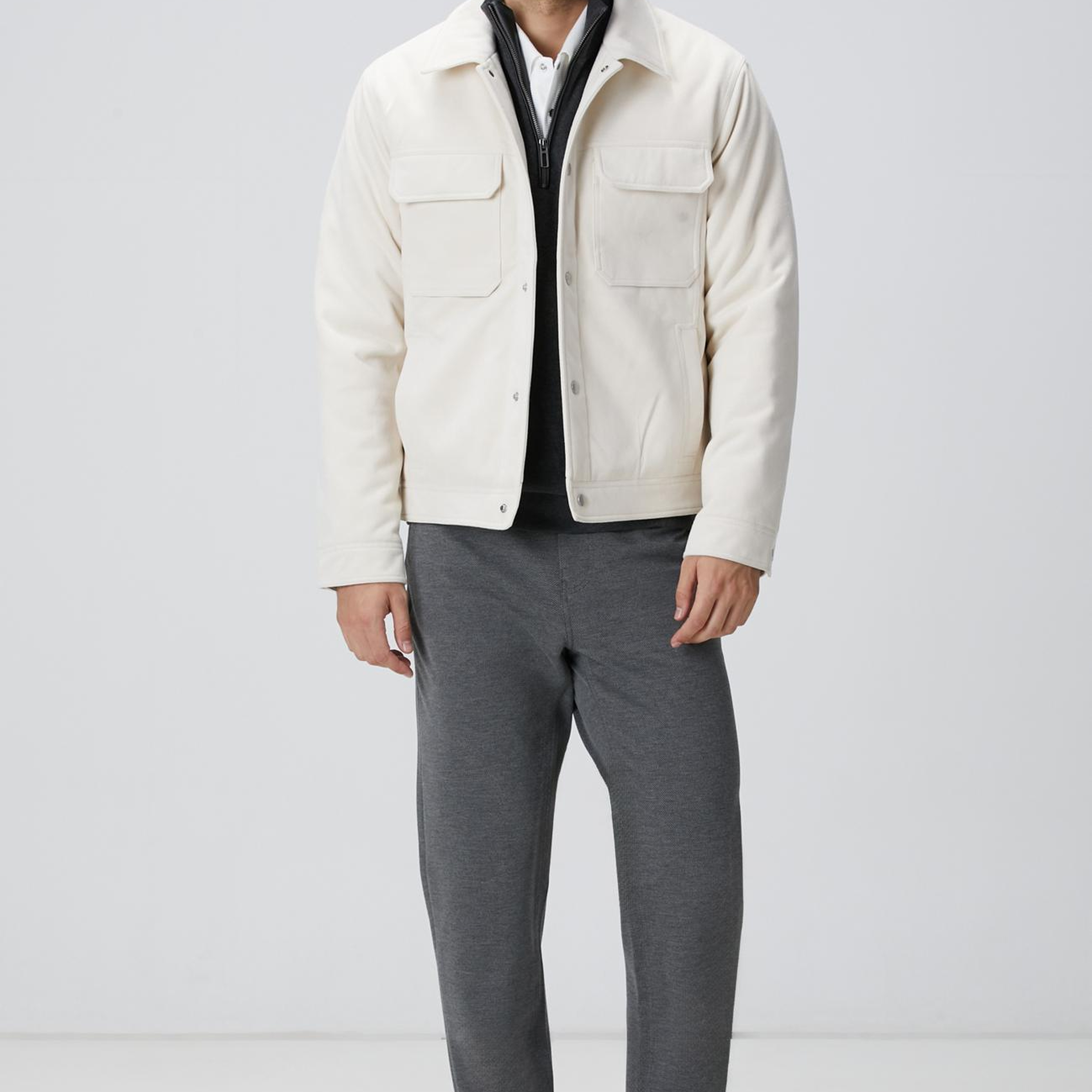 Network Erkek Beyaz Waffle Dokulu T-shirt