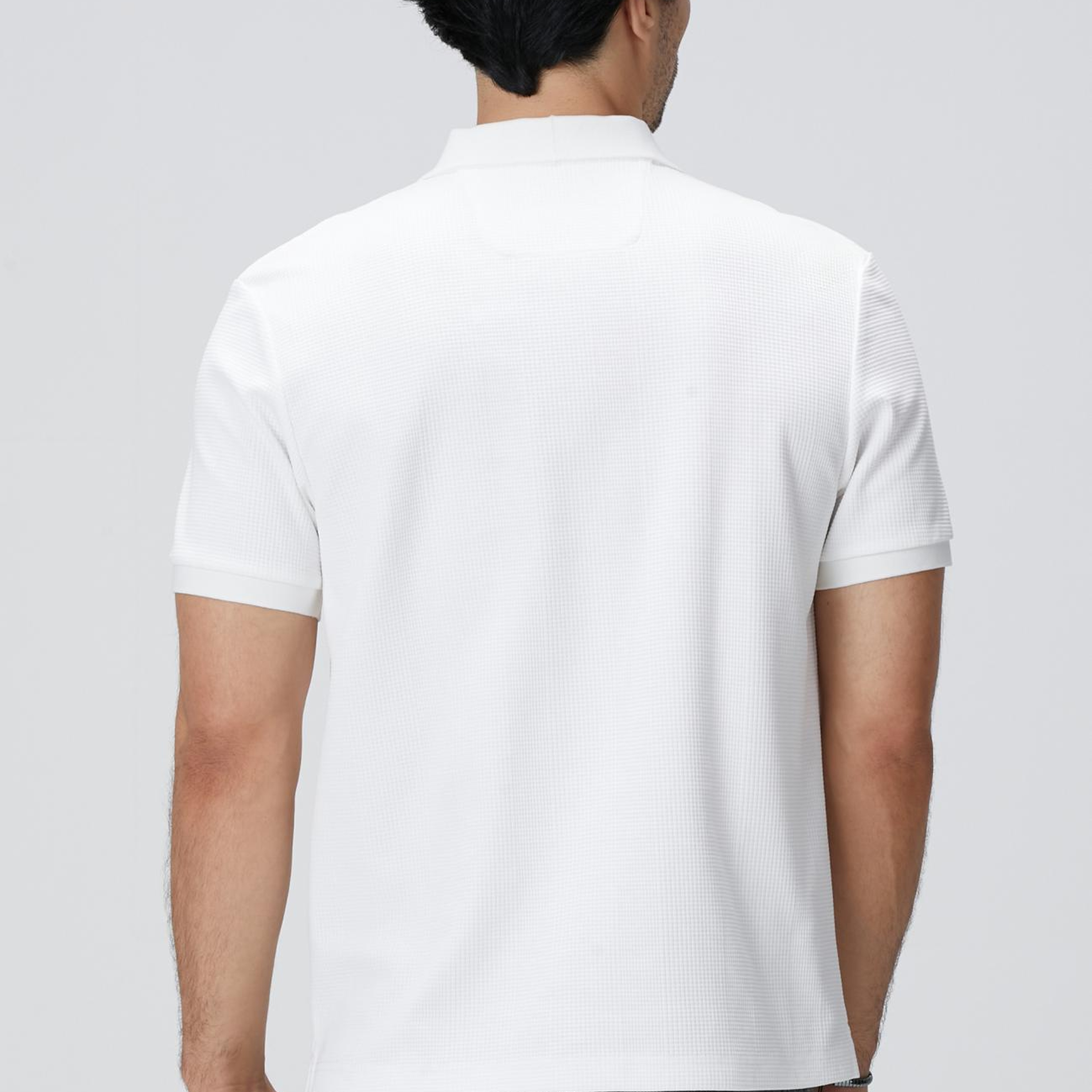 Network Erkek Beyaz Waffle Dokulu T-shirt